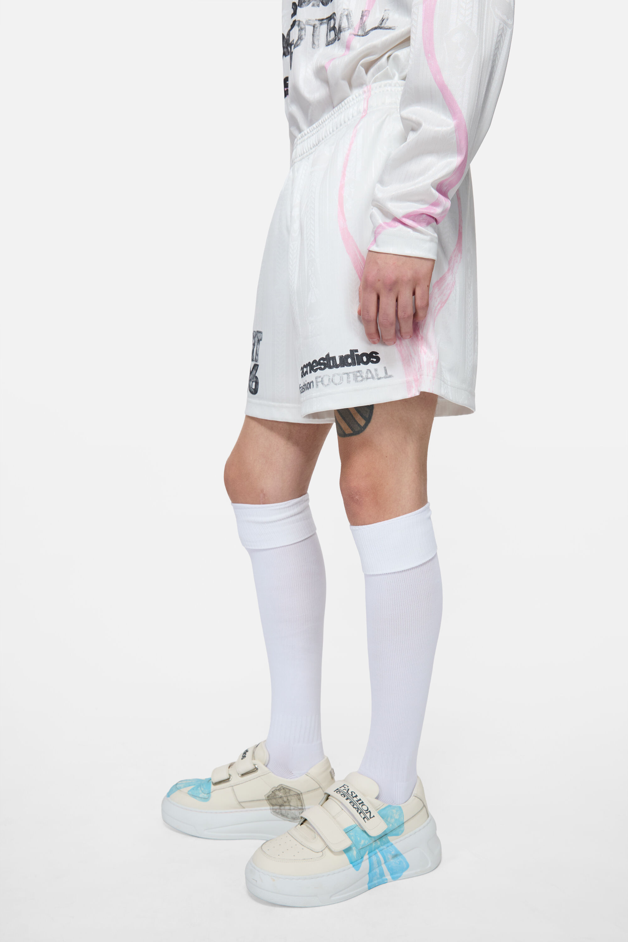 Acne Studios - カジュアルグラフィックショートパンツ - ホワイト