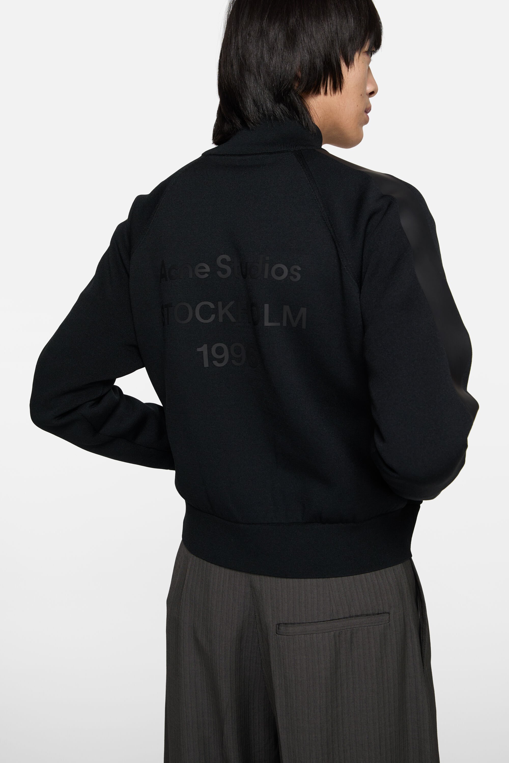 Acne Studios - ロゴジップカーディガン - ブラック