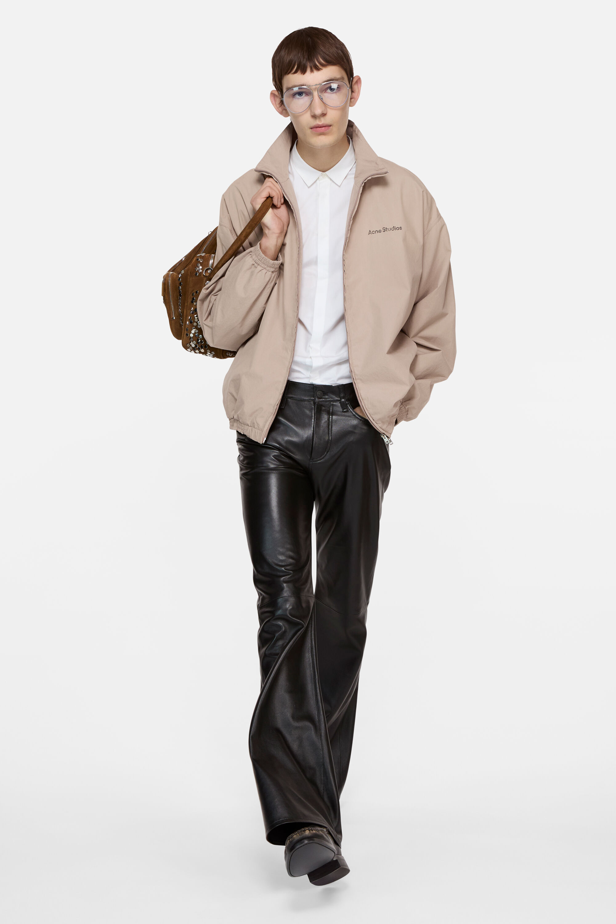Acne Studios - Logo zipper jacket - Mushroom beige