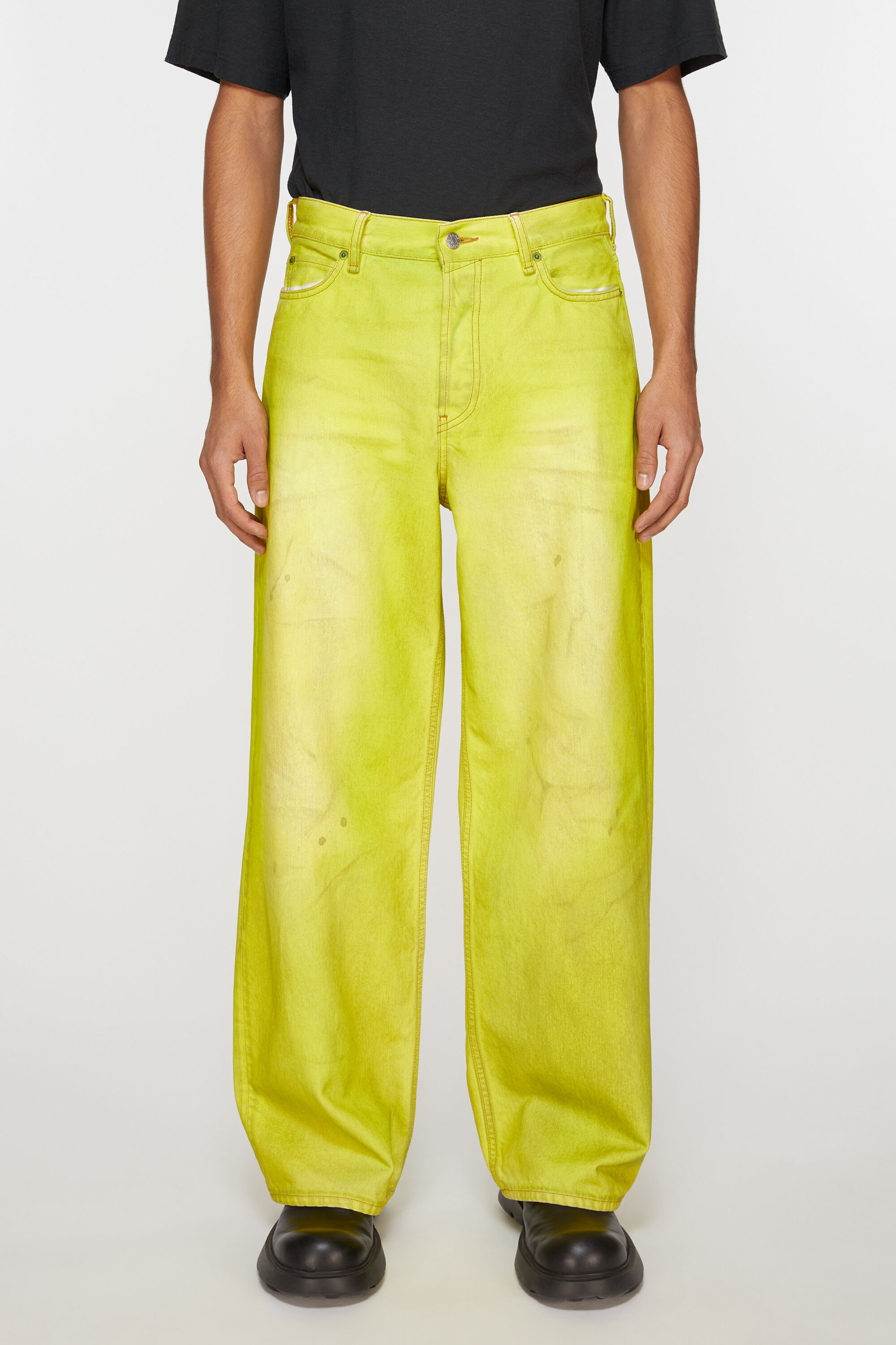 아크네 스튜디오 Acne Studios Loose fit jeans - 1981M - Neon yellow