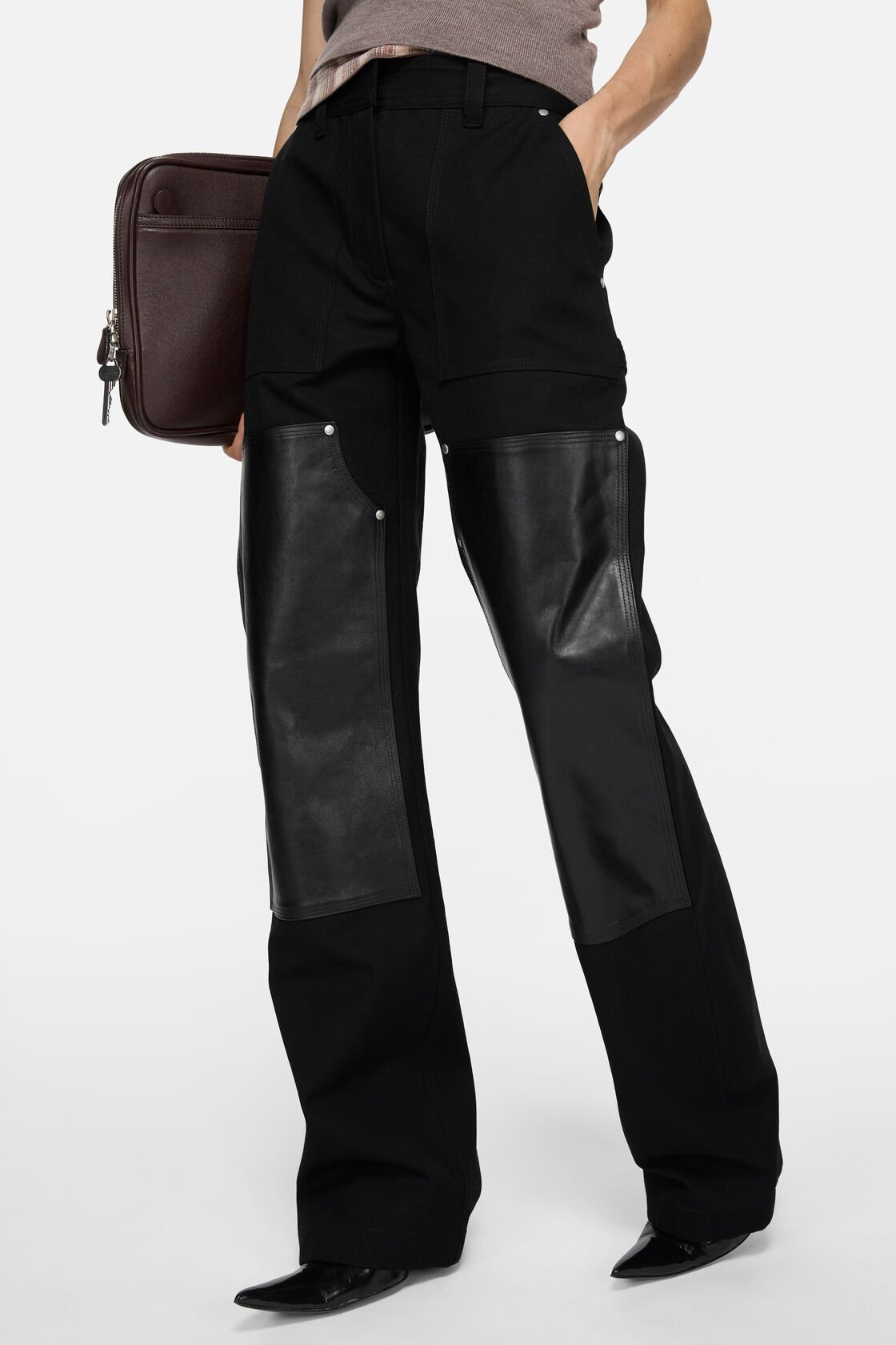 Denim trousers - regular fit, Black, 2000x