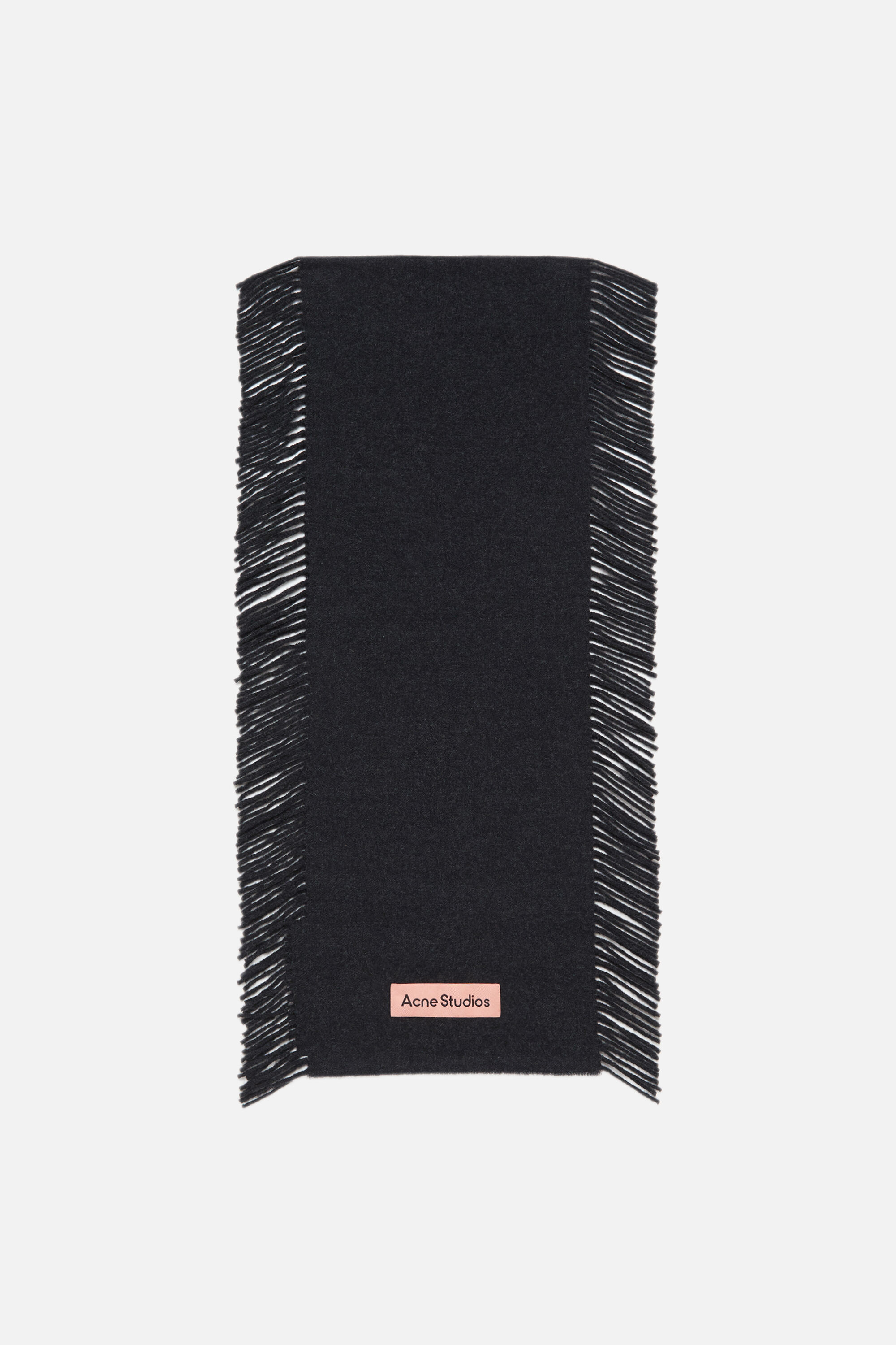 Acne Studios フリンジウールスカーフ オーバーサイズ グレーメランジ Acne Studios - フリンジウールスカーフ - オーバーサイズ - グレー