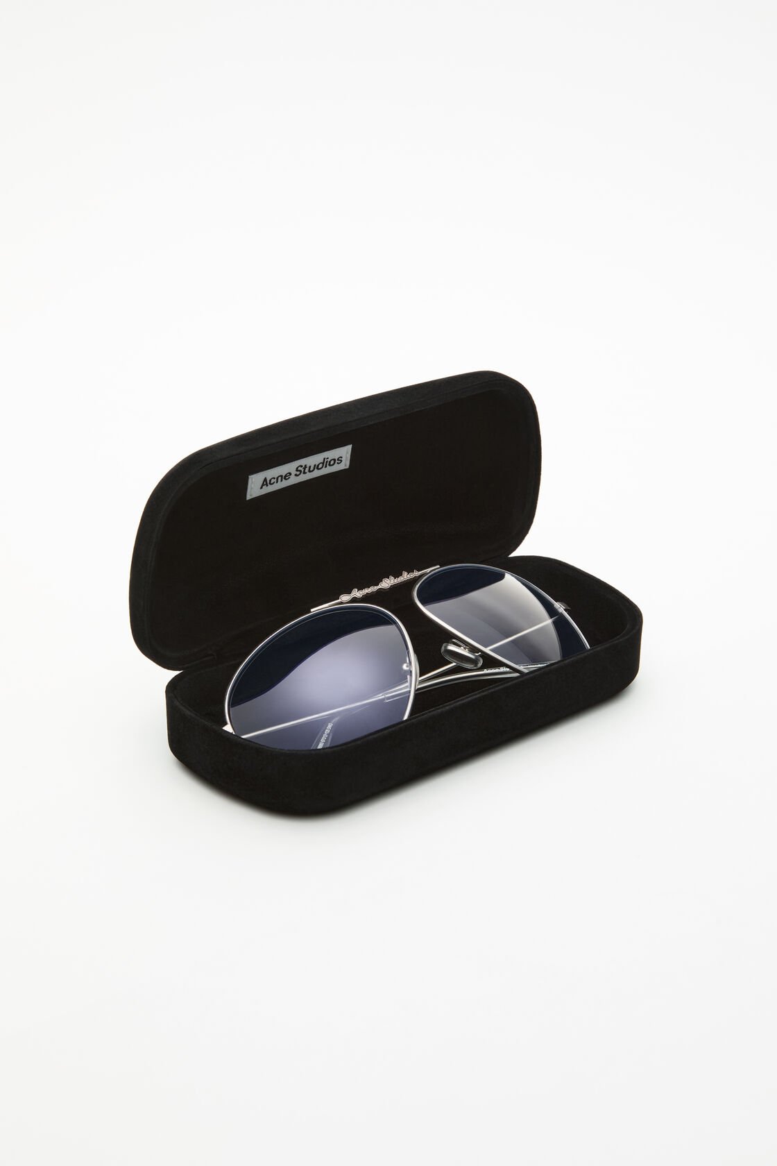 Metal aviator sunglasses, Vintage silver/transparent, 2000x