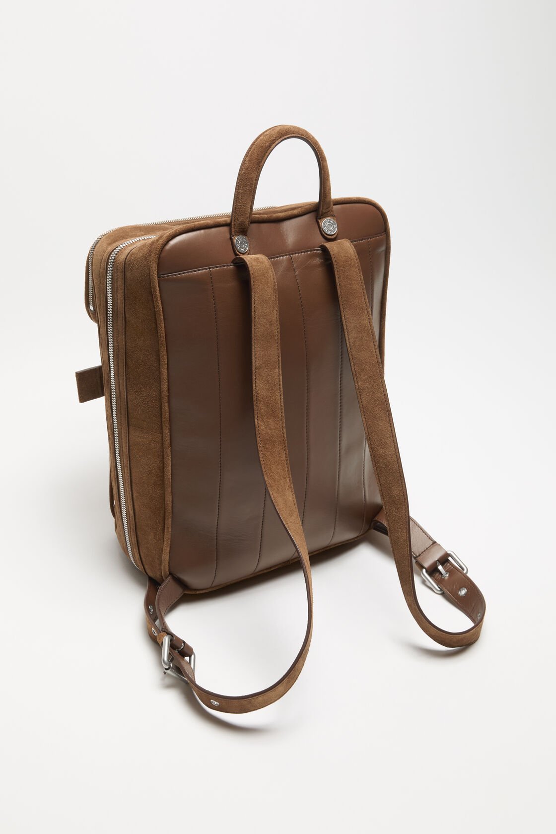 Camero Gym Suede Backpack, Cognac brown, 2000x