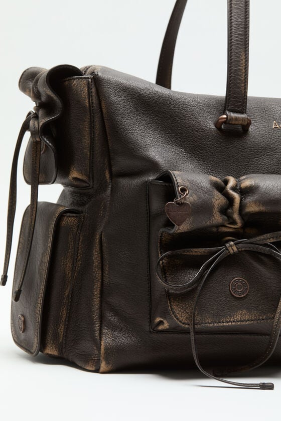 Acne Studios - Multipocket tote bag - Dark brown/beige