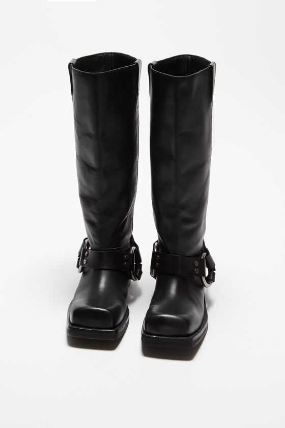 Acne Studios - Leather buckle boots - Black