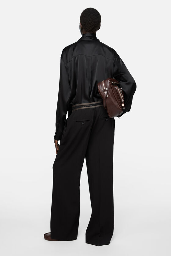 Acne Studios - Logo tape trousers - ブラック