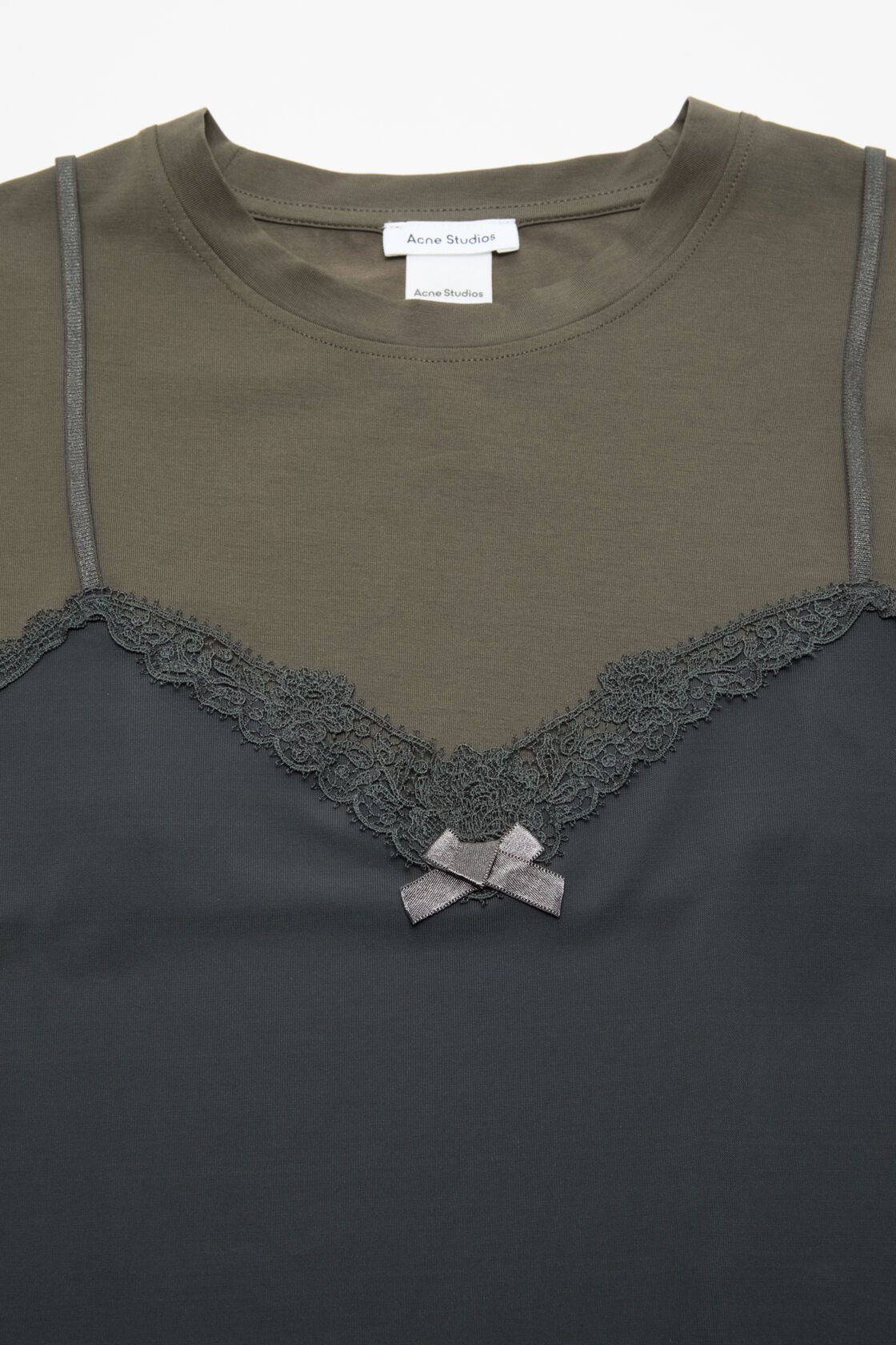 Layered lace t-shirt, Grey/anthracite, 2000x