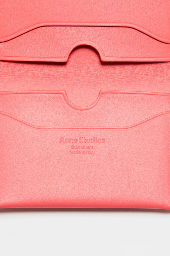 Acne Studios - 折りたたみ式レザーウォレット - エレクトリックピンク