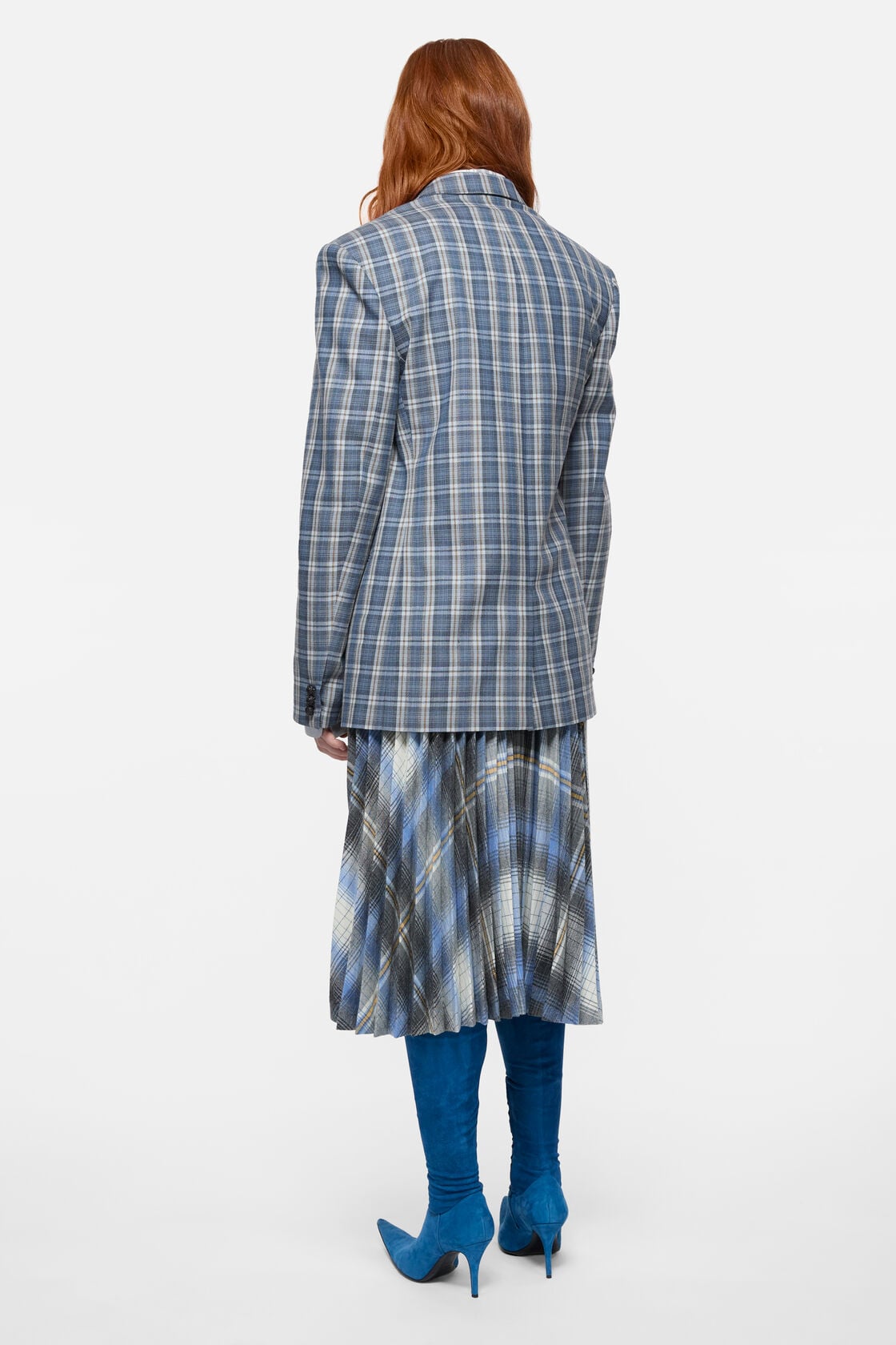 Checked wool suit jacket, Blue/yellow, 2000x