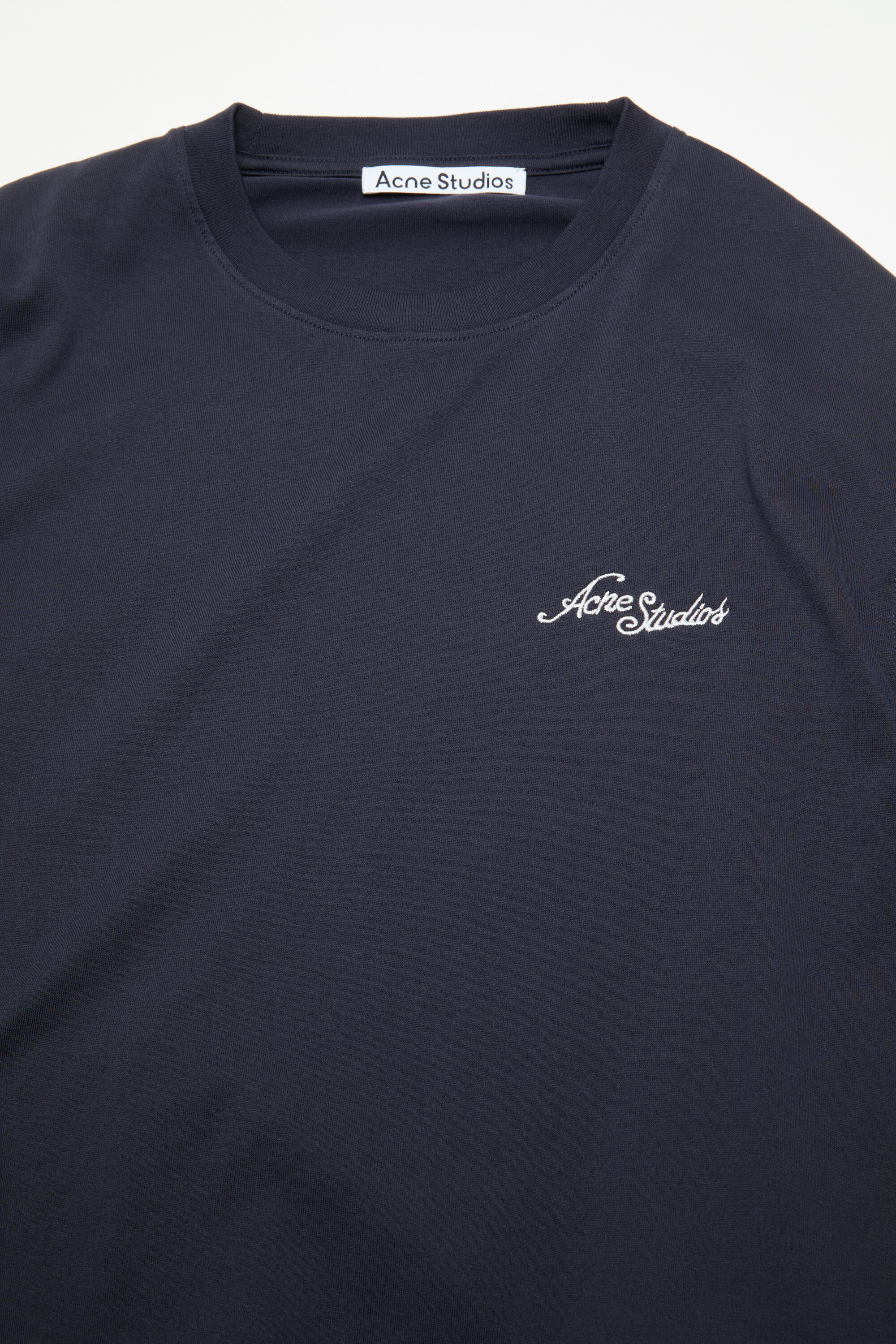 Acne Studios - Jersey t-shirt with logo - Dark navy