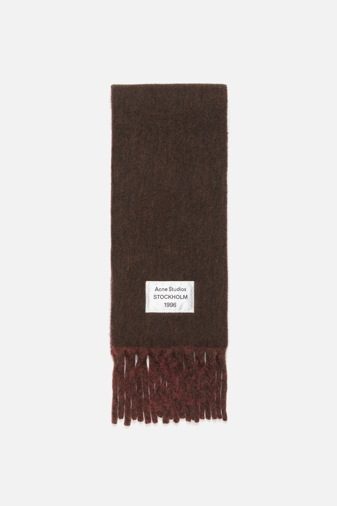 Bicolour Alpaca Scarf, Dark brown/brown, 2000x
