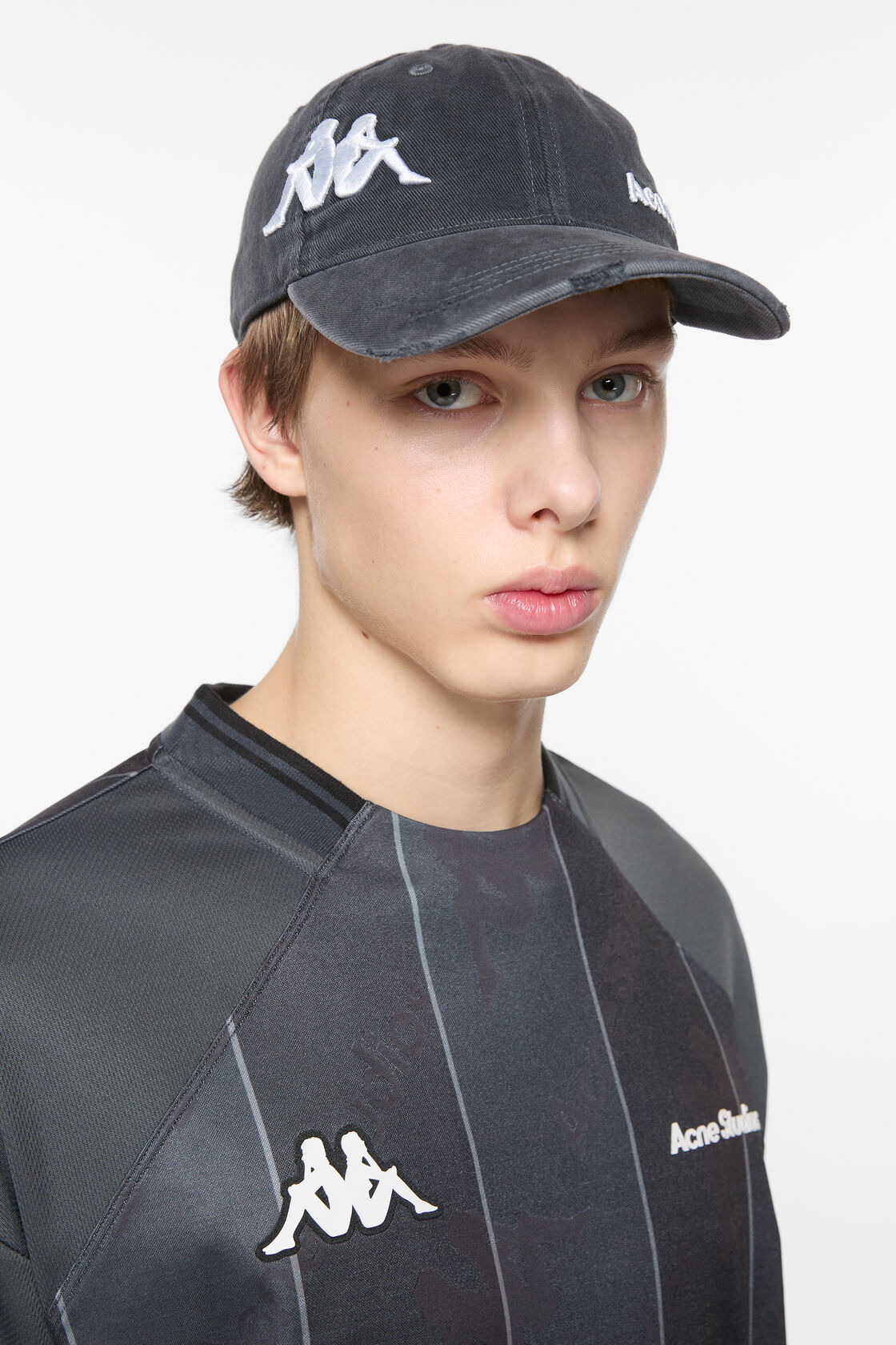 Twill logo cap - Acne Studios x Kappa, Black, 2000x