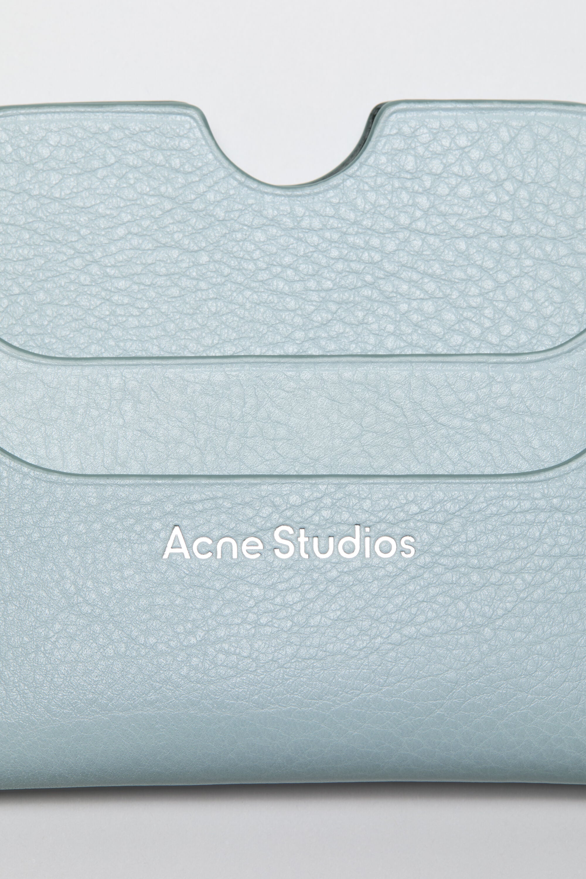 Acne Studios - Leather card holder wallet - Dusty blue