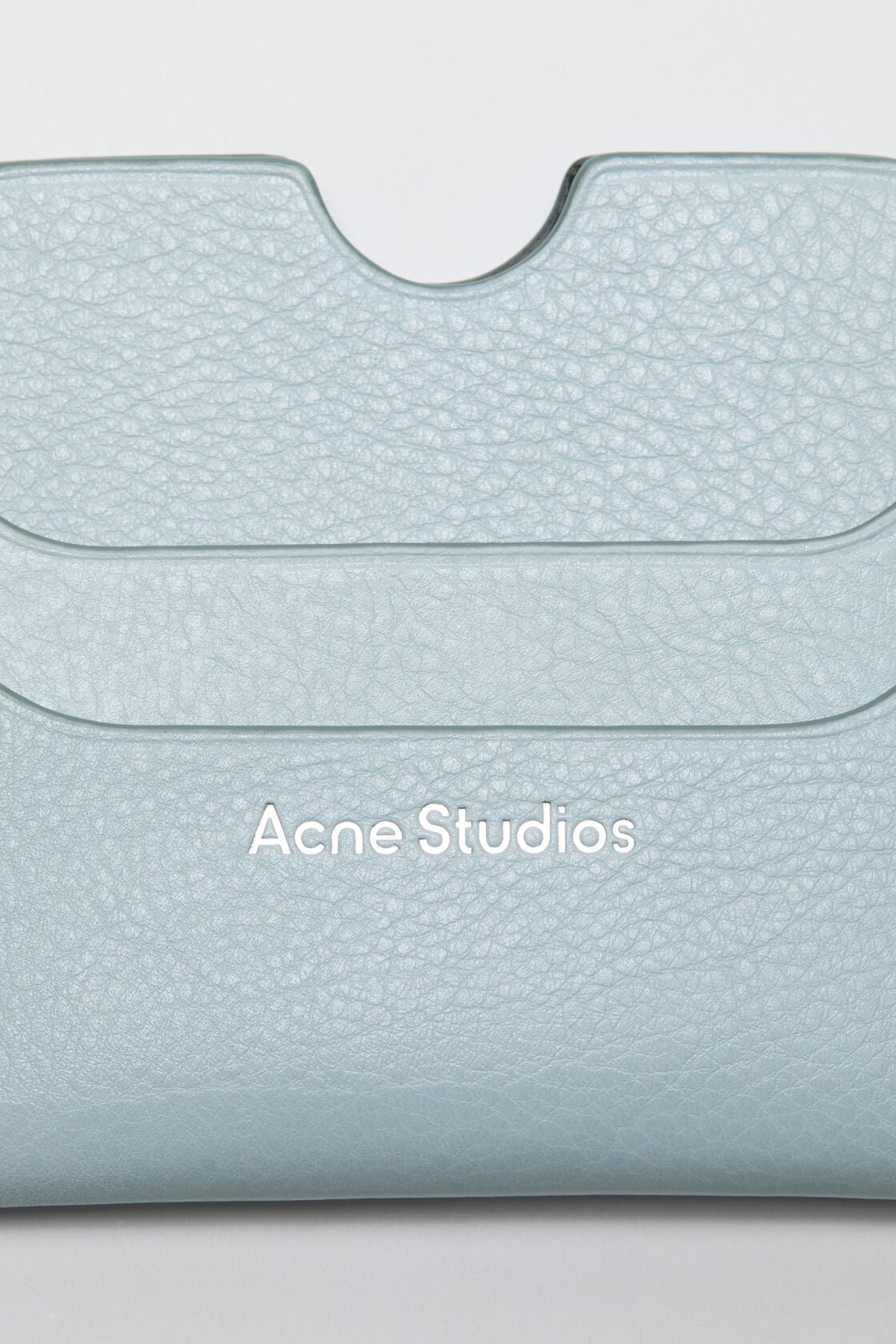 Leather card holder wallet, Dusty blue, 2000x