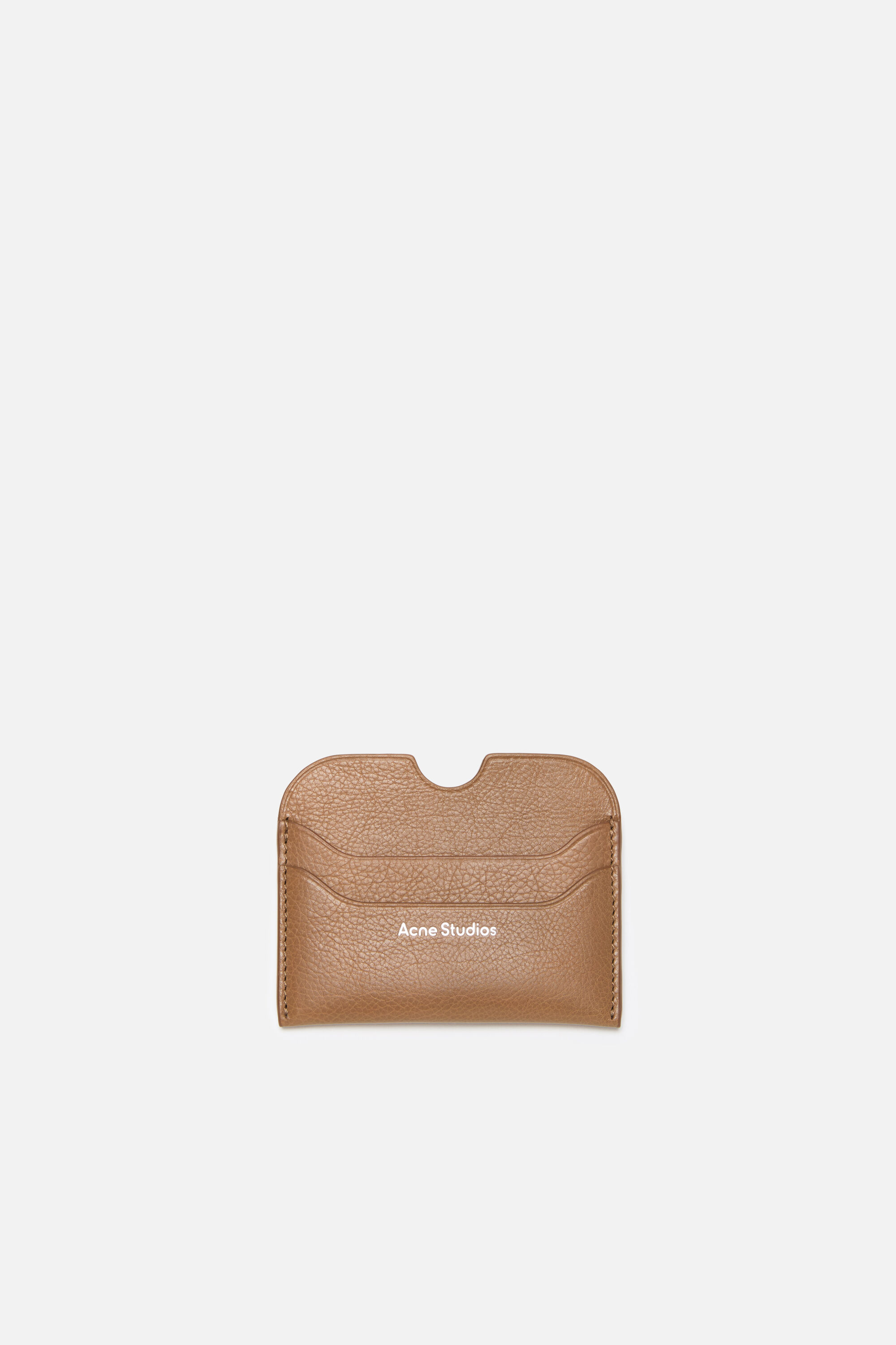 Acne Studios - Leather card holder wallet - Caramel brown