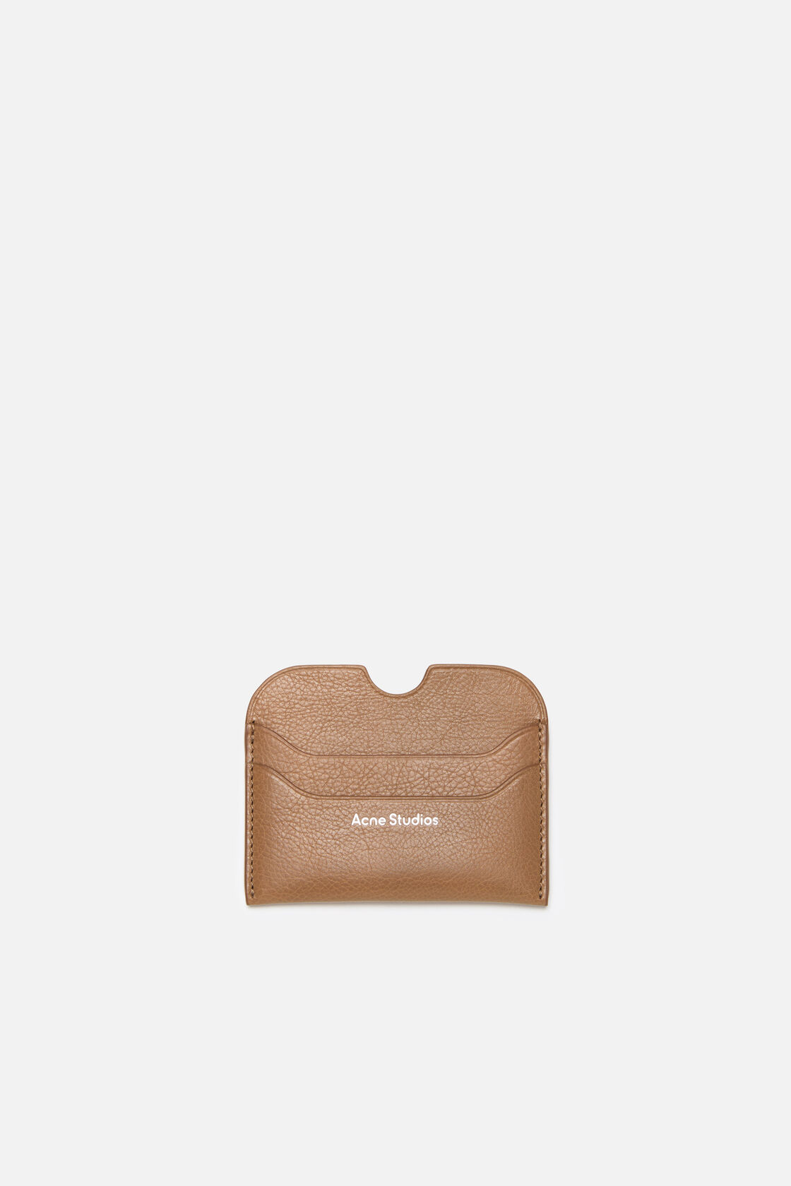 Leather card holder wallet, Caramel brown, 2000x