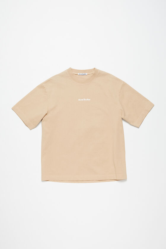 Acne Studios - T-shirt stamp logo - Relaxed fit - Wheat beige
