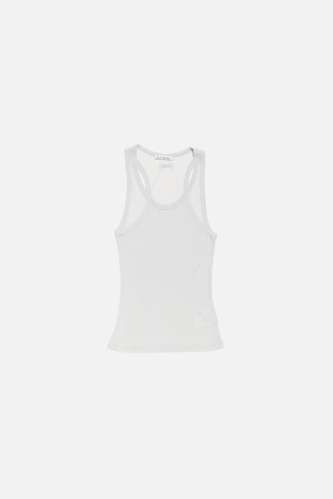 Thin ribbed tank top, Light grey, 2000x