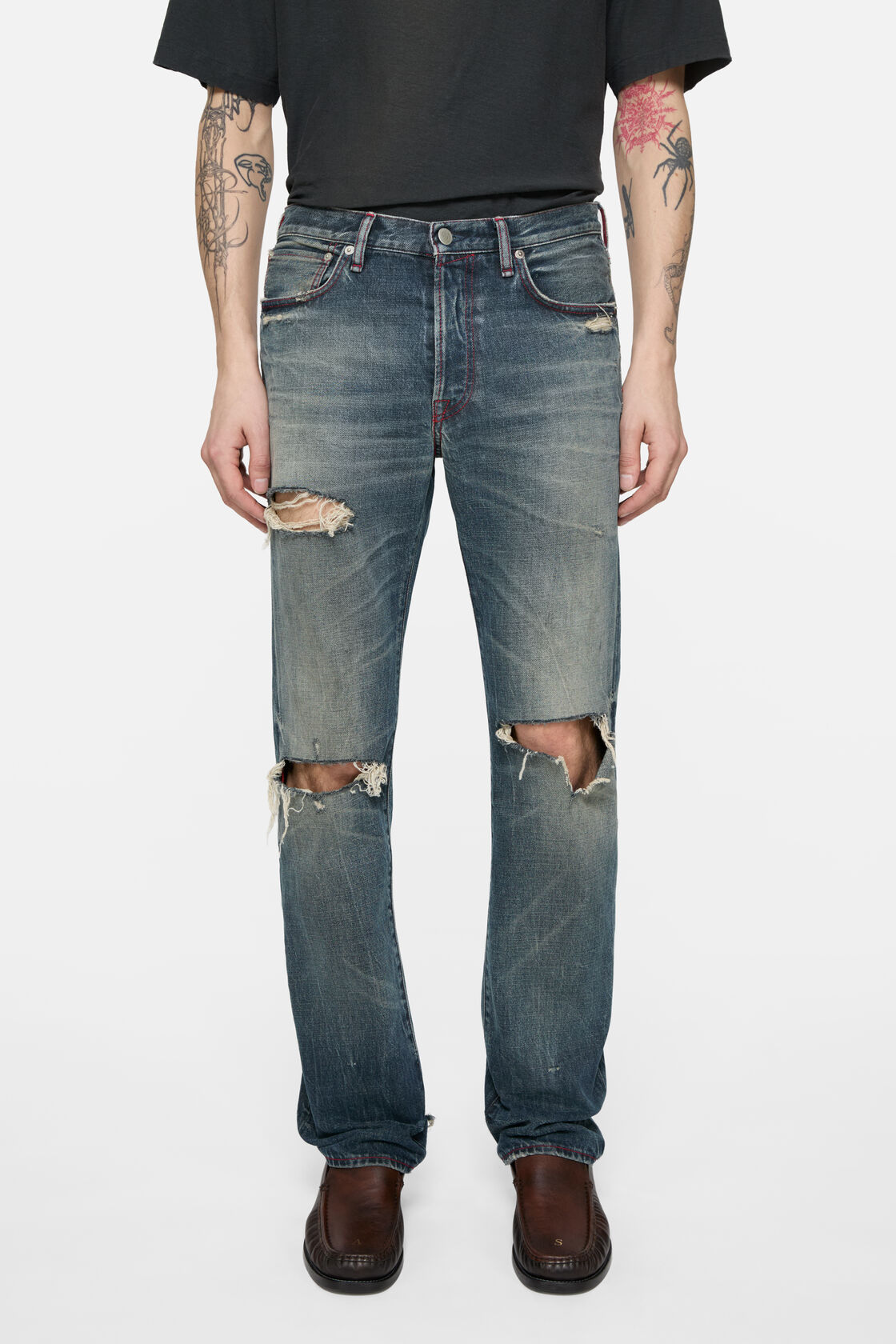 Re-edition worn jeans - 1996M, Mid Blue, 2000x