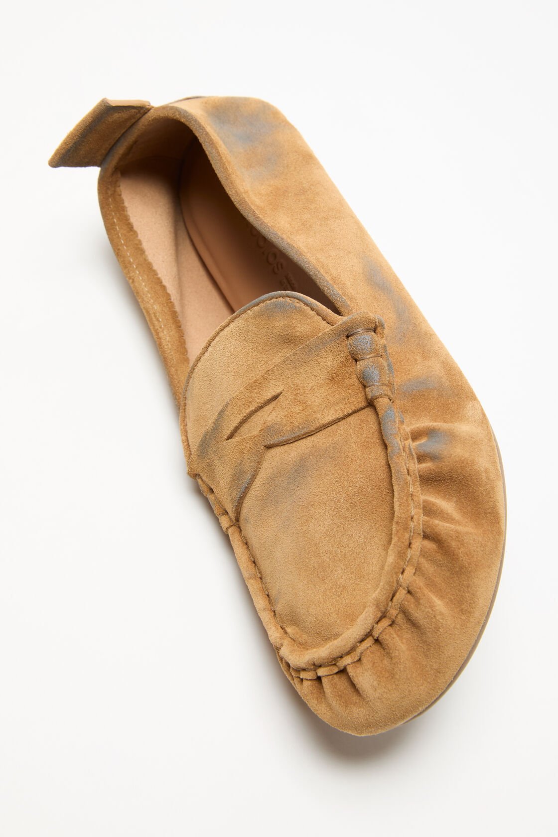Suede loafer, Beige/blue, 2000x
