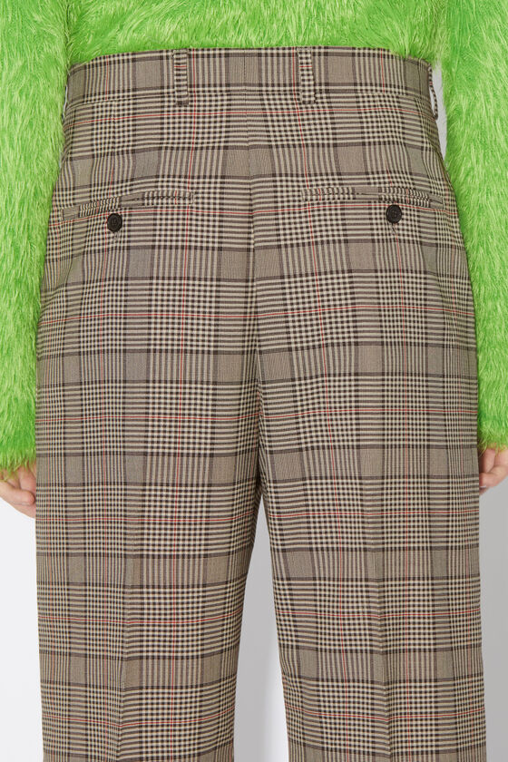 Acne Studios - ウールブレンド テーラードトラウザーズ - ブラウン/レッド
