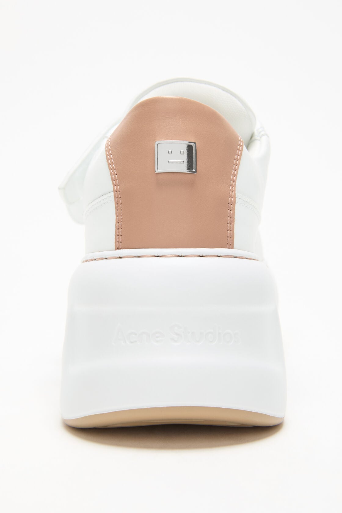 Leather Velcro Sneakers, Sand beige/optic white, 2000x