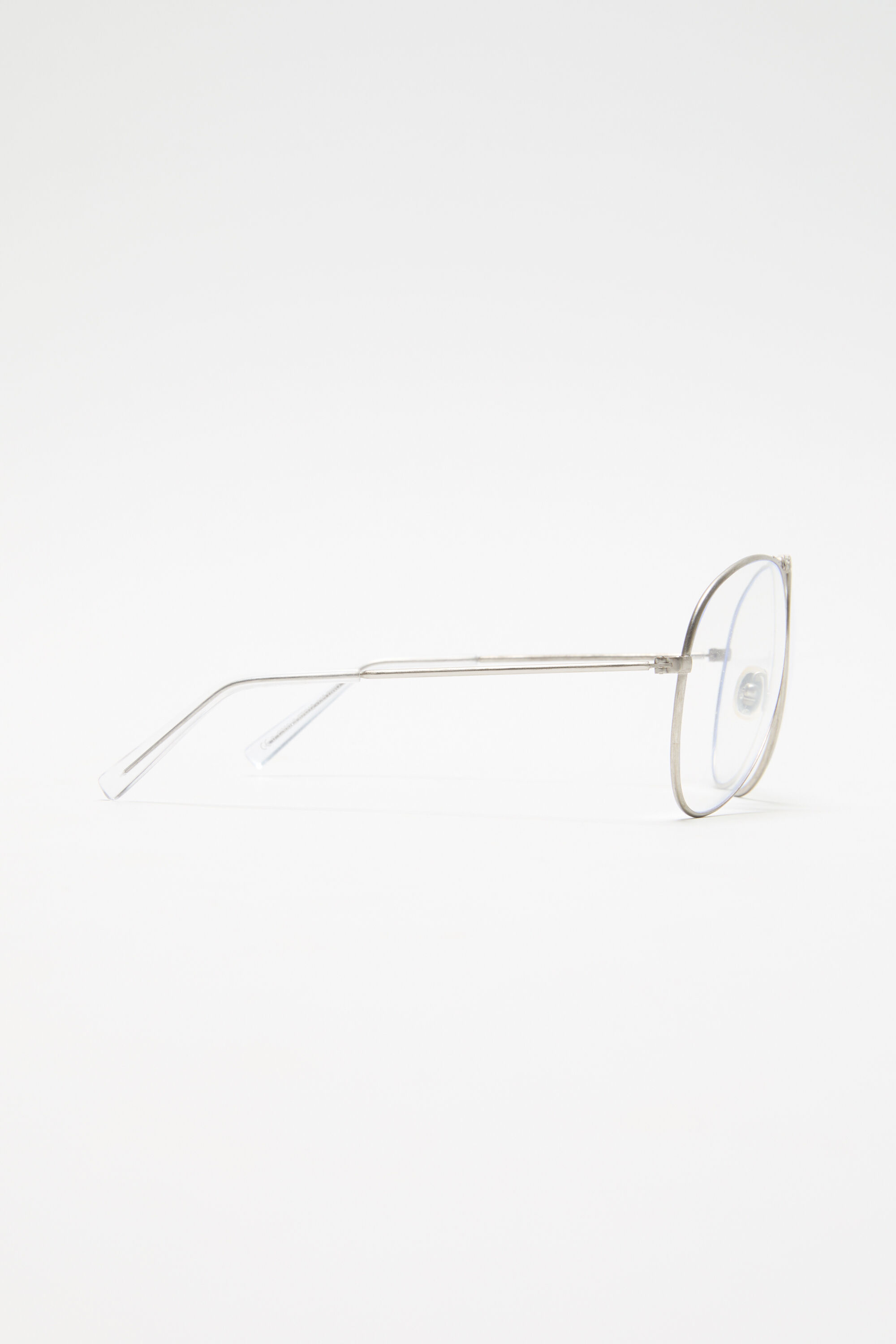 Acne Studios - Metal aviator sunglasses - Vintage silver/transparent