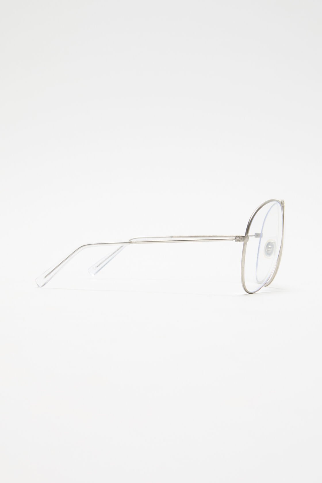 Metal aviator sunglasses, Vintage silver/transparent, 2000x