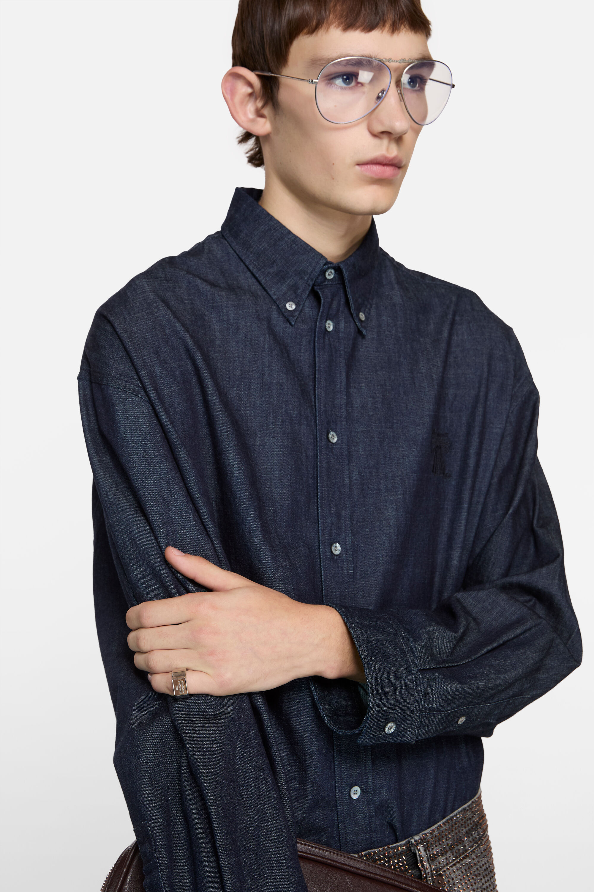 Acne Studios - エングレーブロゴ入りシグネットリング - セミマット