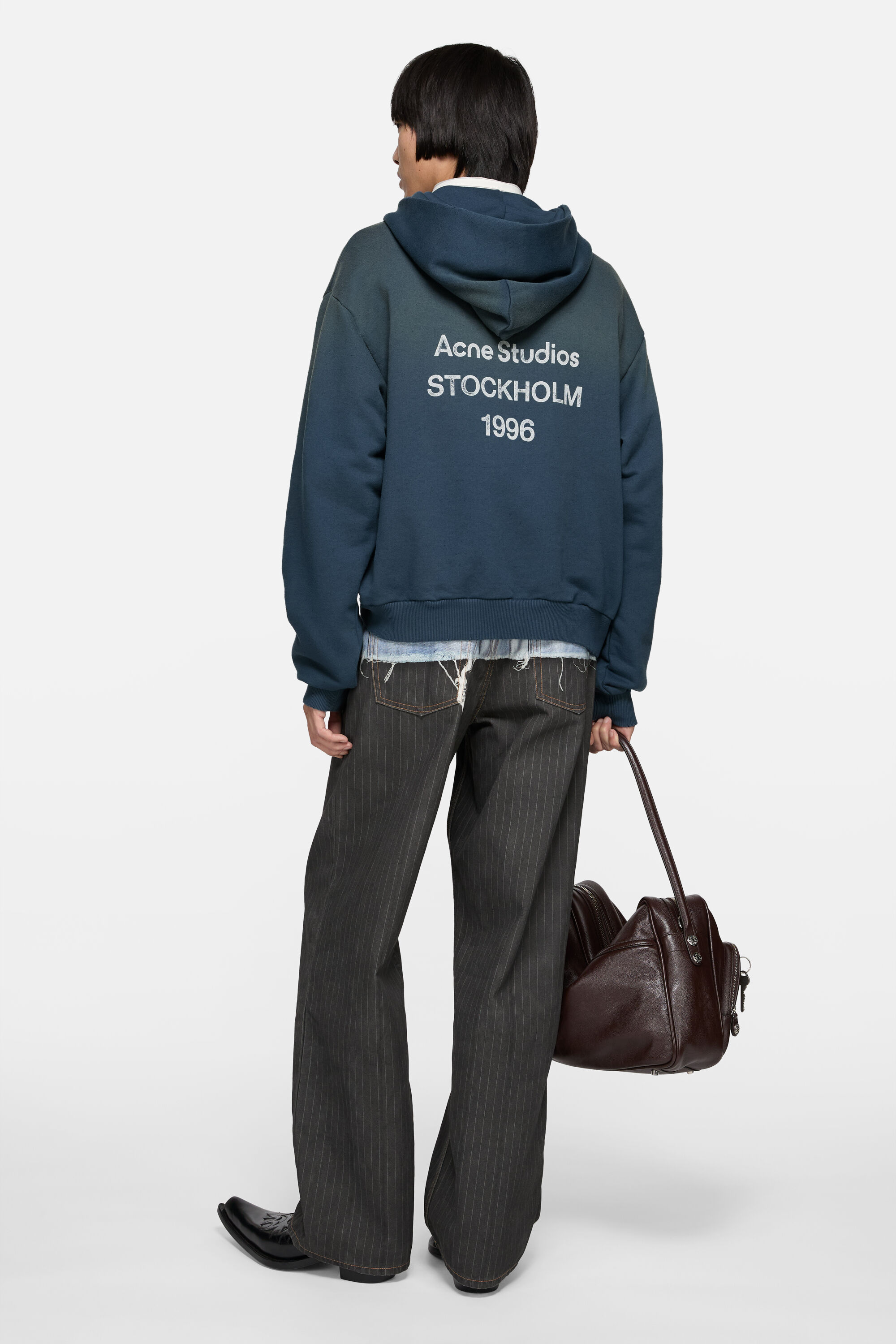 Acne Studios - Logo hooded sweater - Deep blue