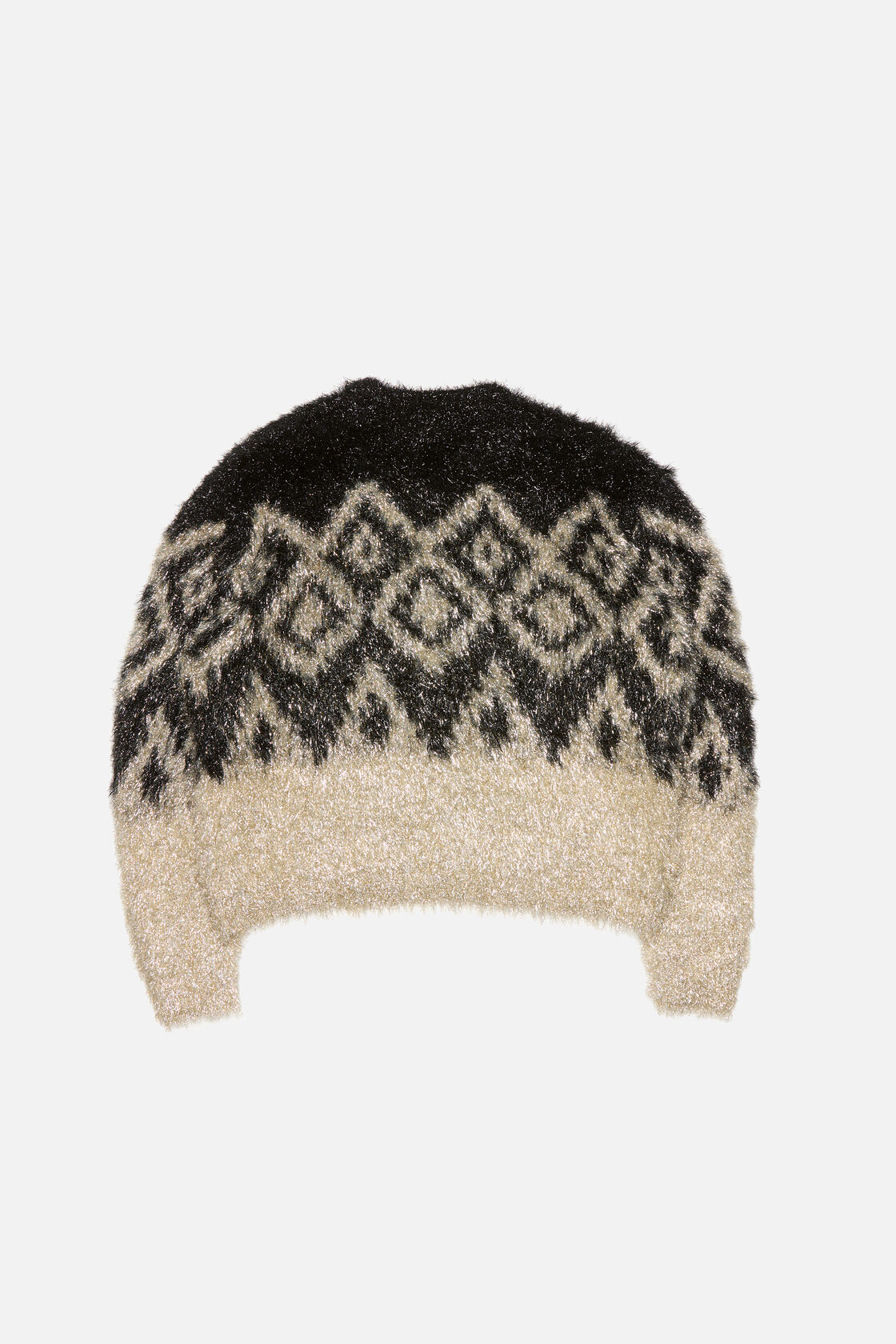 Metallic knit sweater, Black/gold, 2000x