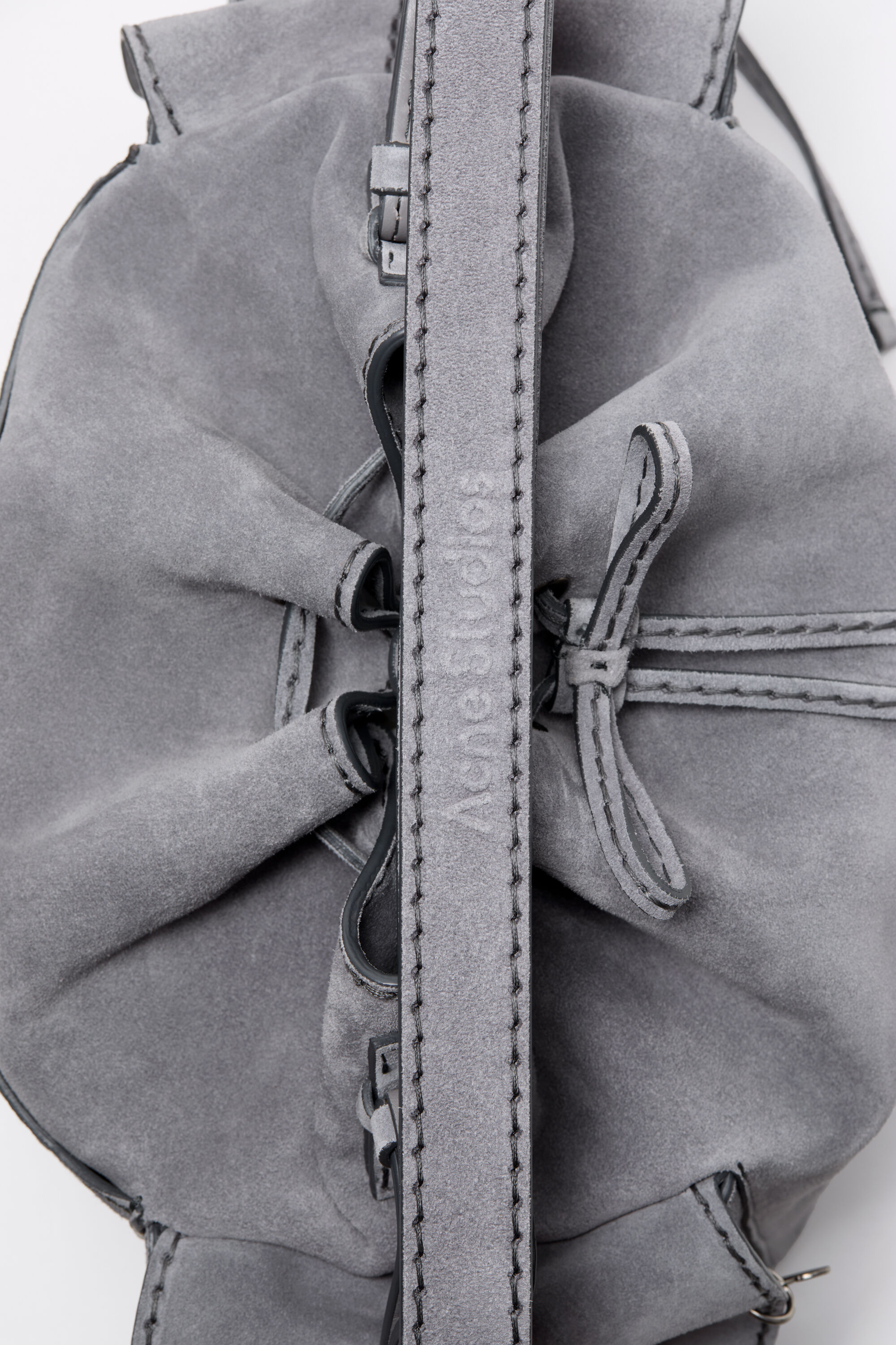 Acne Studios - Multipocket Suede Bucket Bag - Cold grey