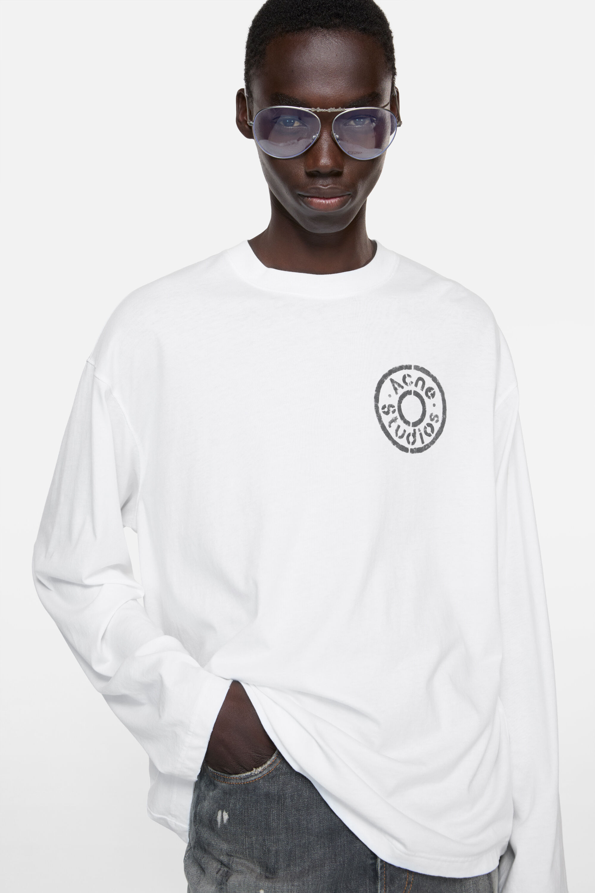 Acne Studios - Logo t-shirt - Optic White