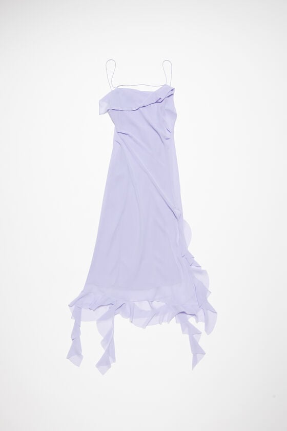 Acne Studios - Ruffle strap dress - Lilac purple
