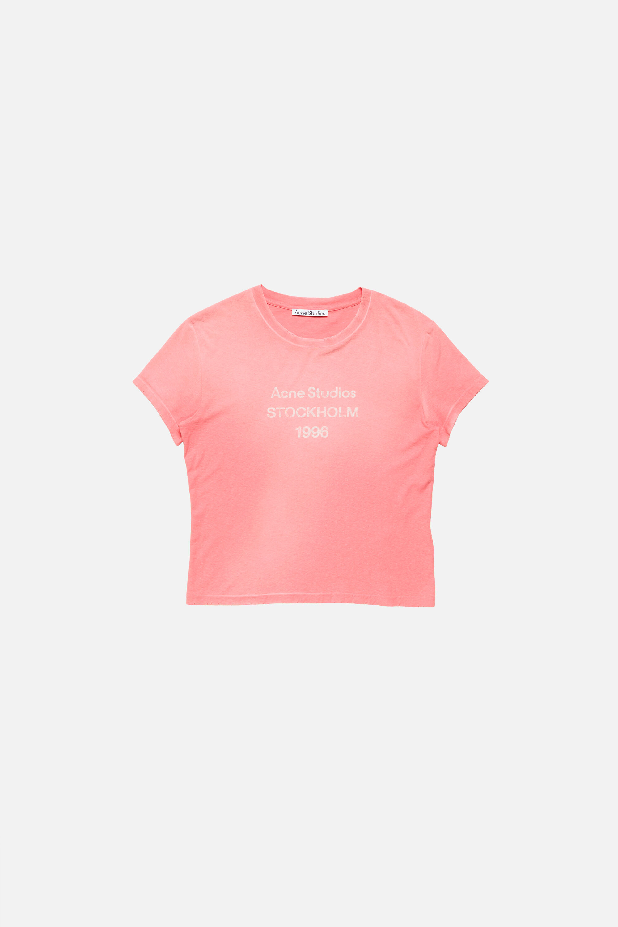 Acne Studios - Fitted logo t-shirt - Tango pink