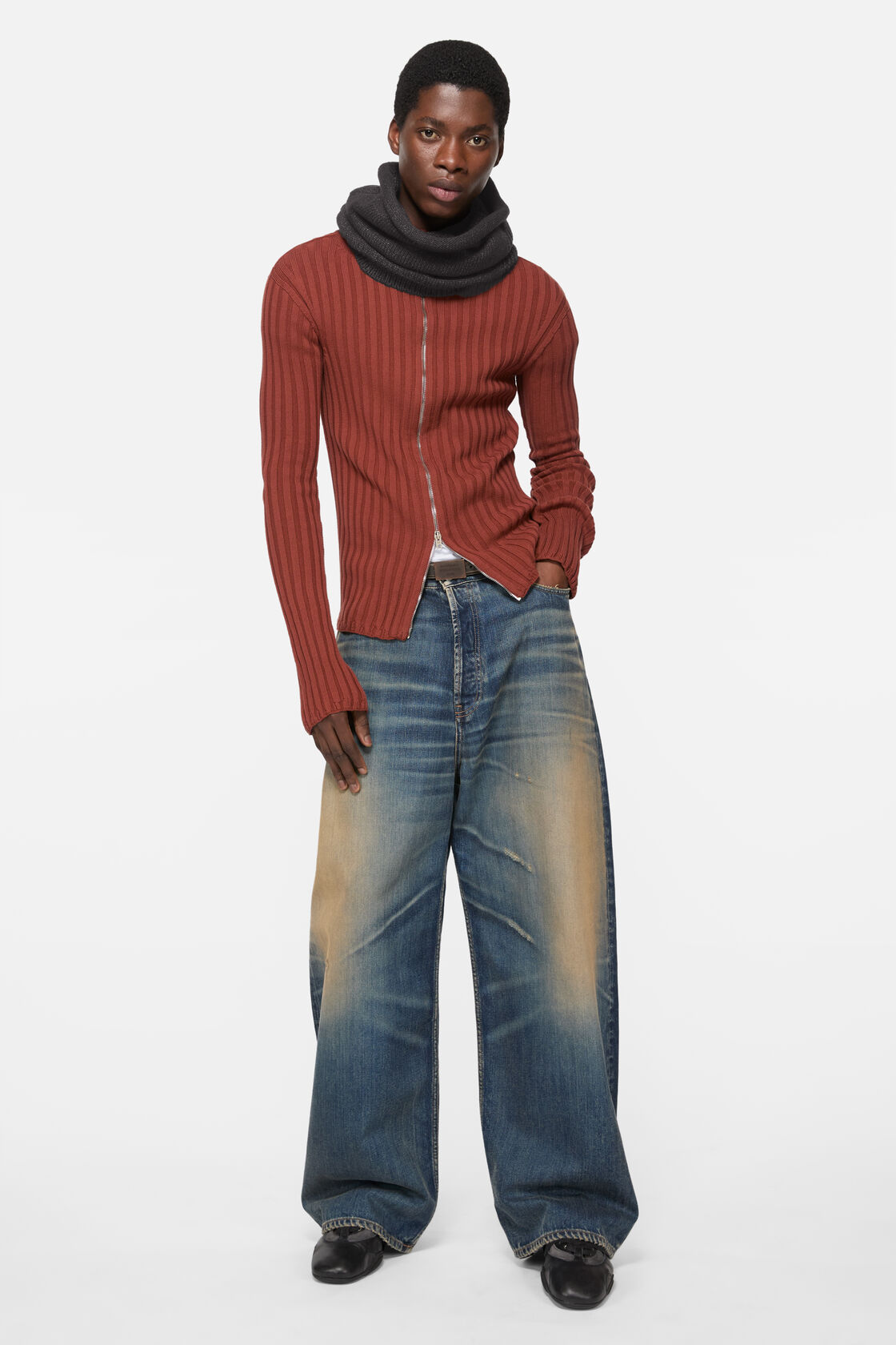 Bandeau knit, Charcoal Grey, 2000x