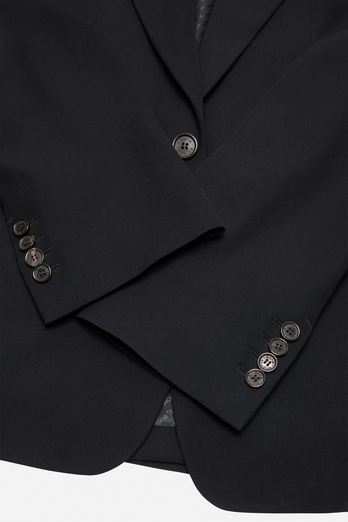 Fitted suit jacket, Black, 2000x