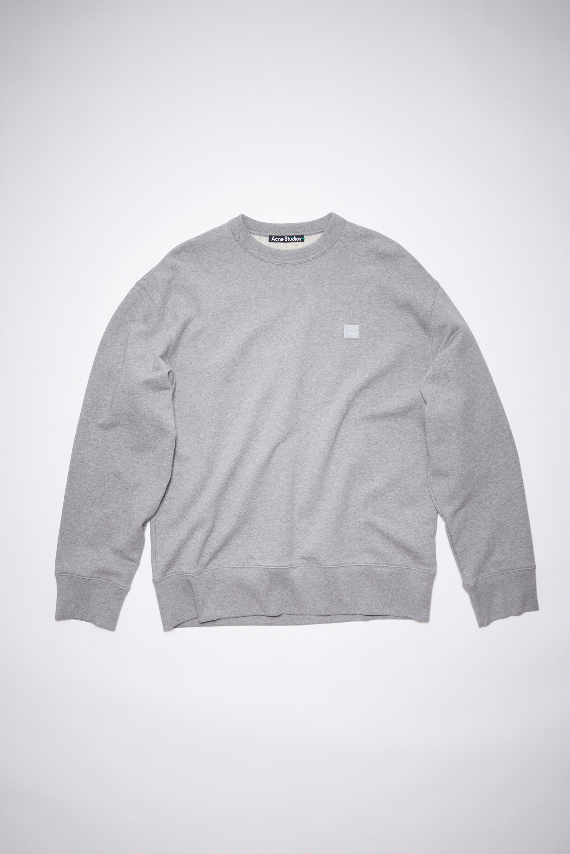 Acne Studios - Crew neck sweatshirt - Relaxed fit - Light Grey Melange