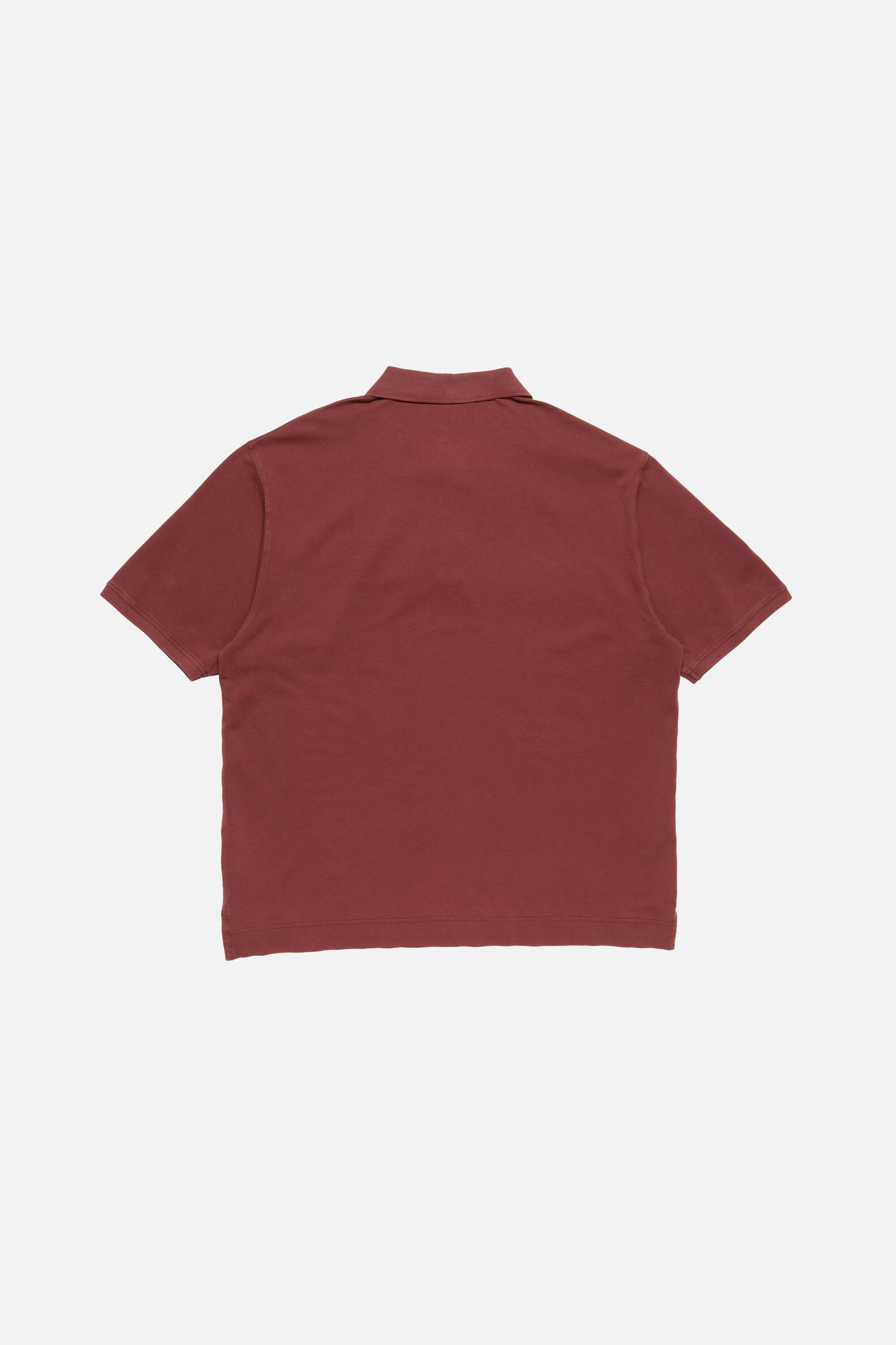 Acne Studios - Washed logo polo - Maroon red