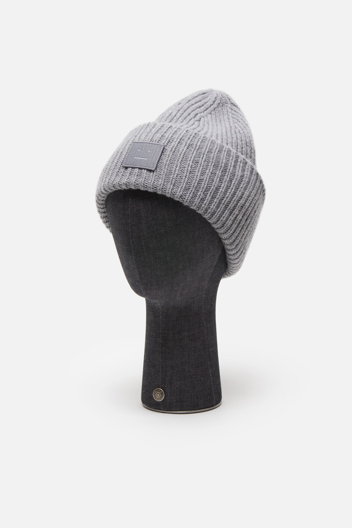 Large face logo beanie, Light Grey Melange, 2000x