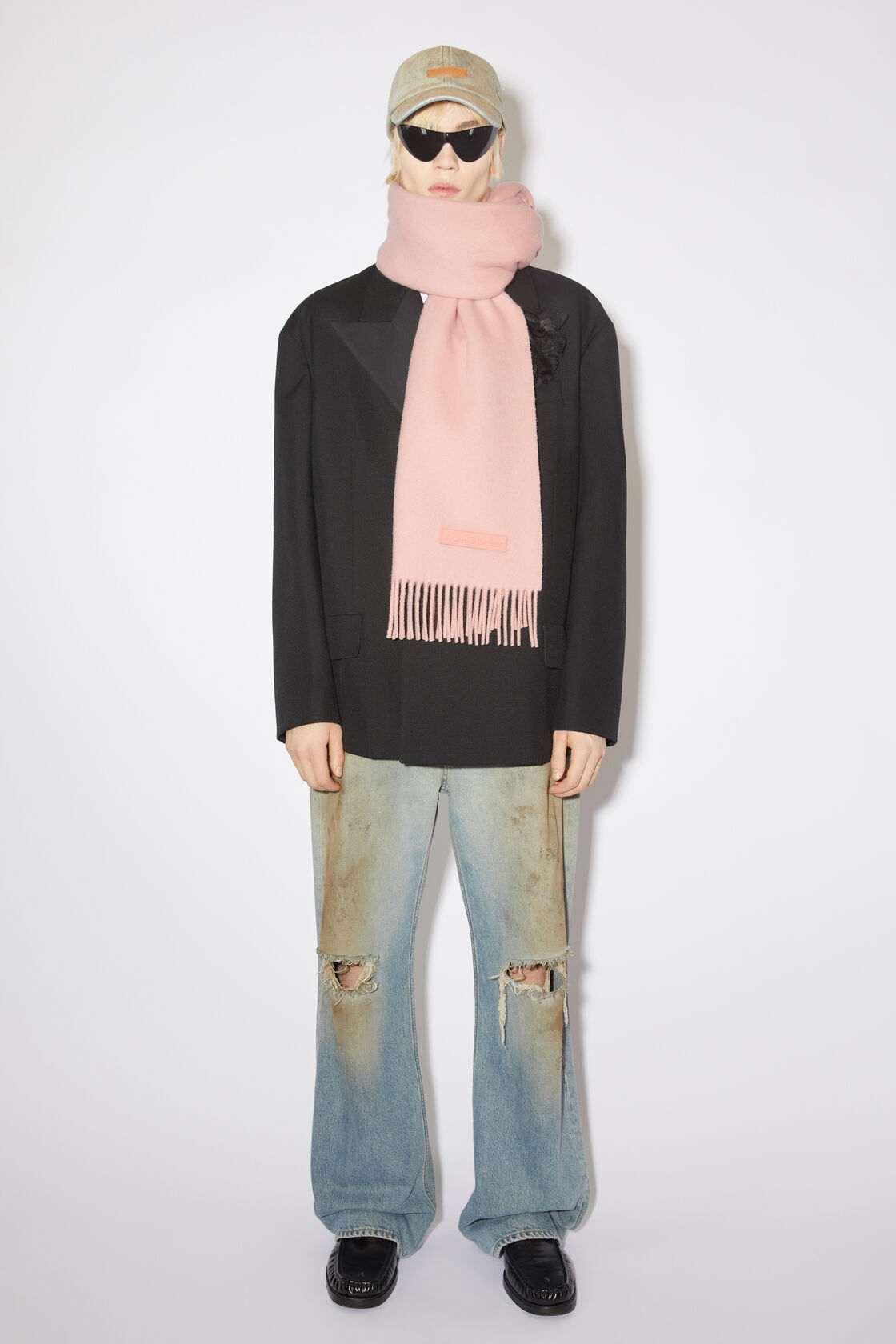 Wool scarf pink label, Pink, 2000x