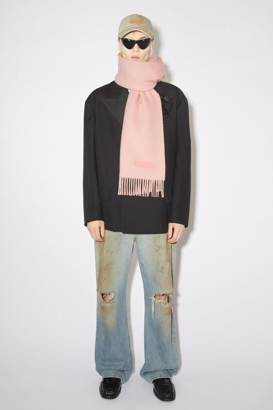 Acne Studios - ウールスカーフ ピンクラベル - ピンク