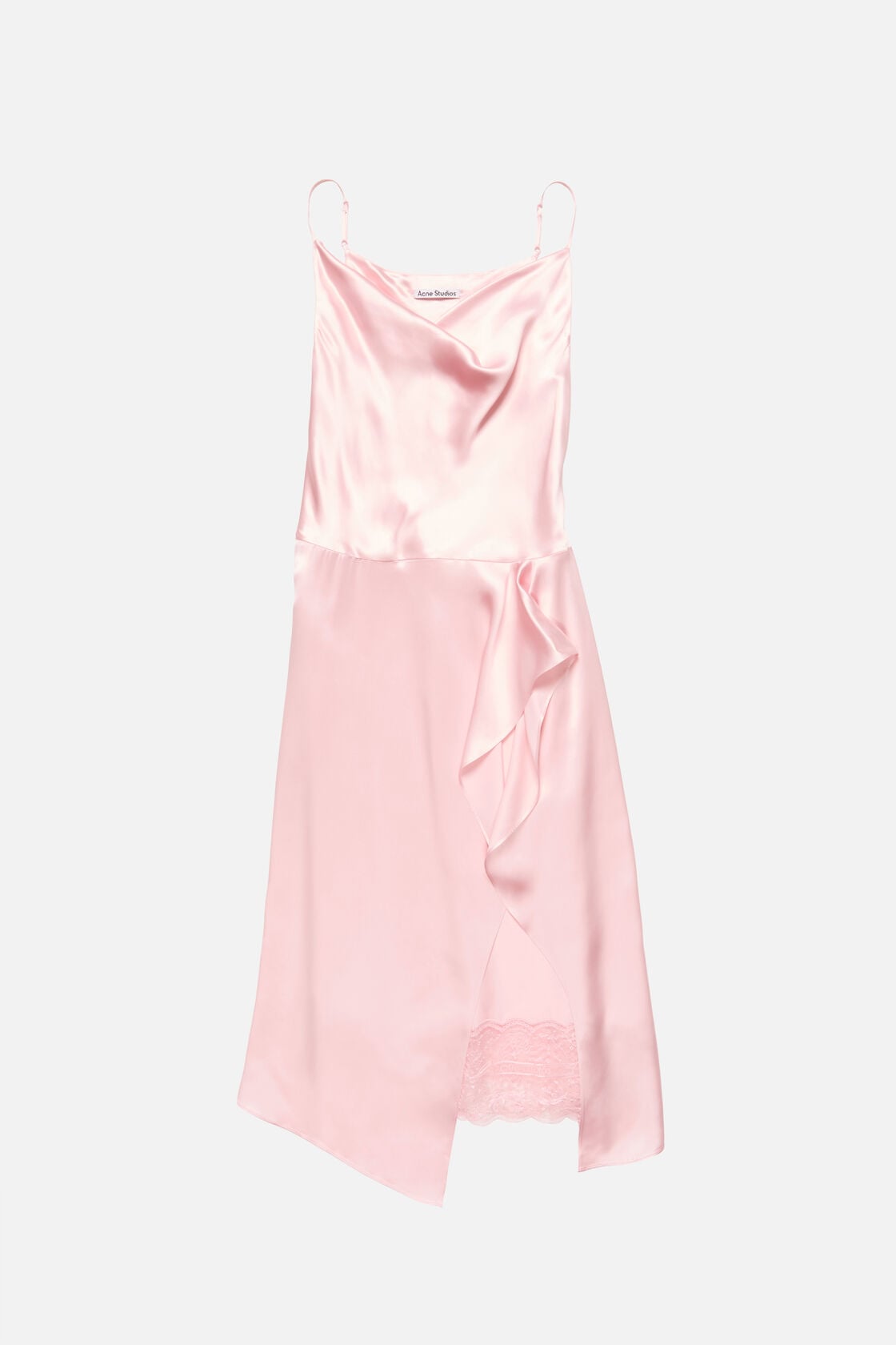 Shiny satin slip dress, Light pink, 2000x