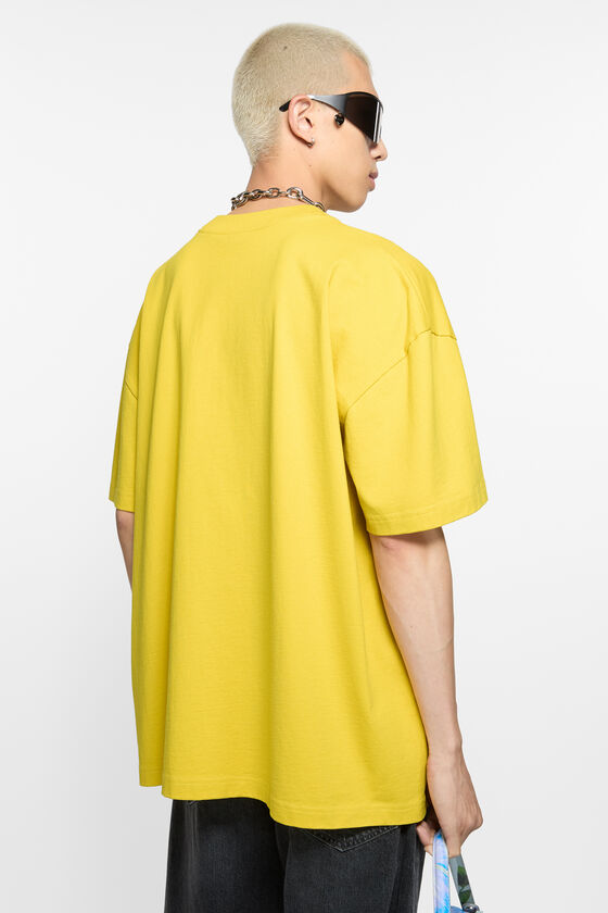 Acne Studios - T-shirt logo - Relaxed unisex fit - マスタードイエロー