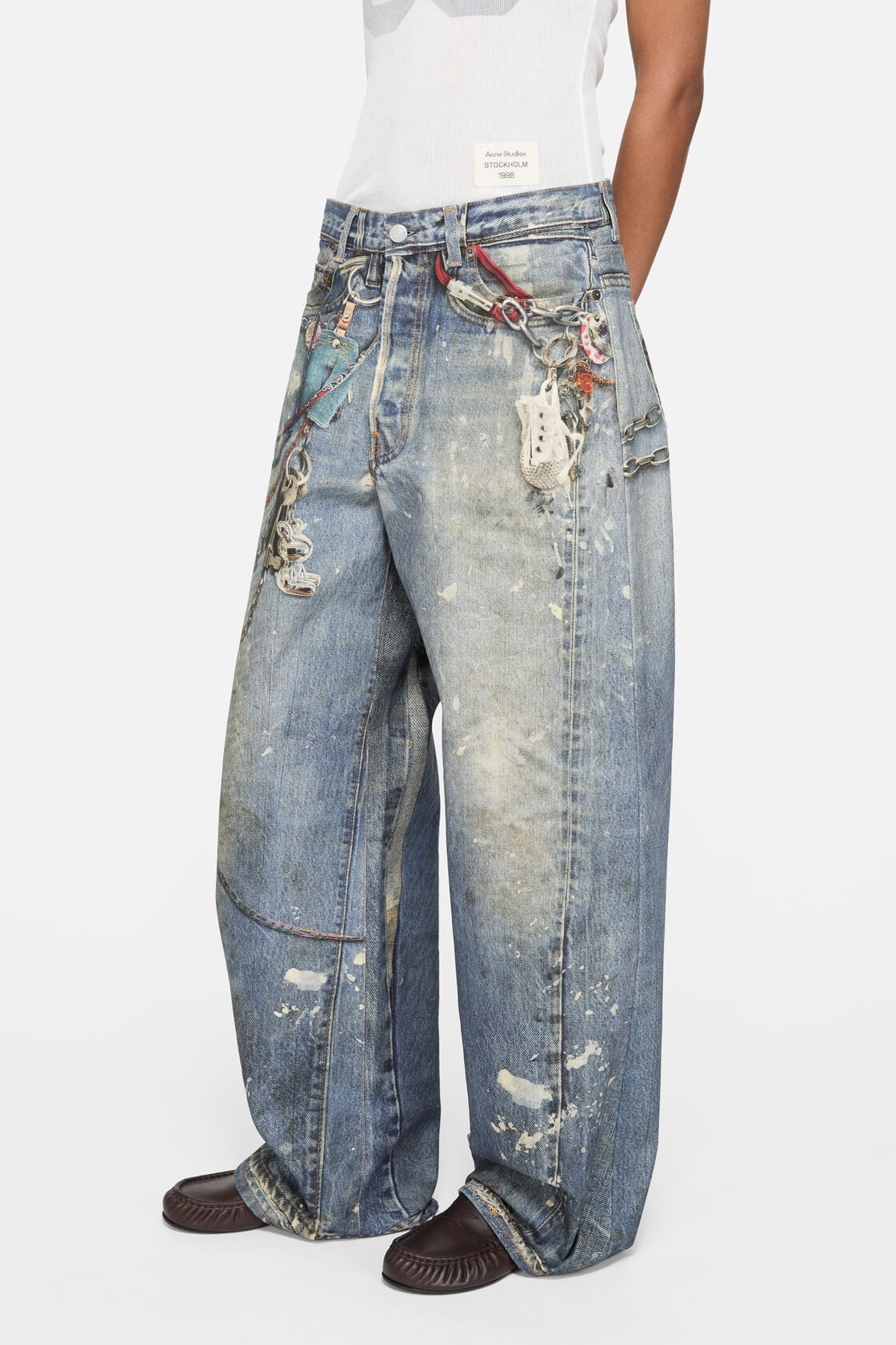 Baggy fit trousers - 1981F, Mid Blue, 2000x