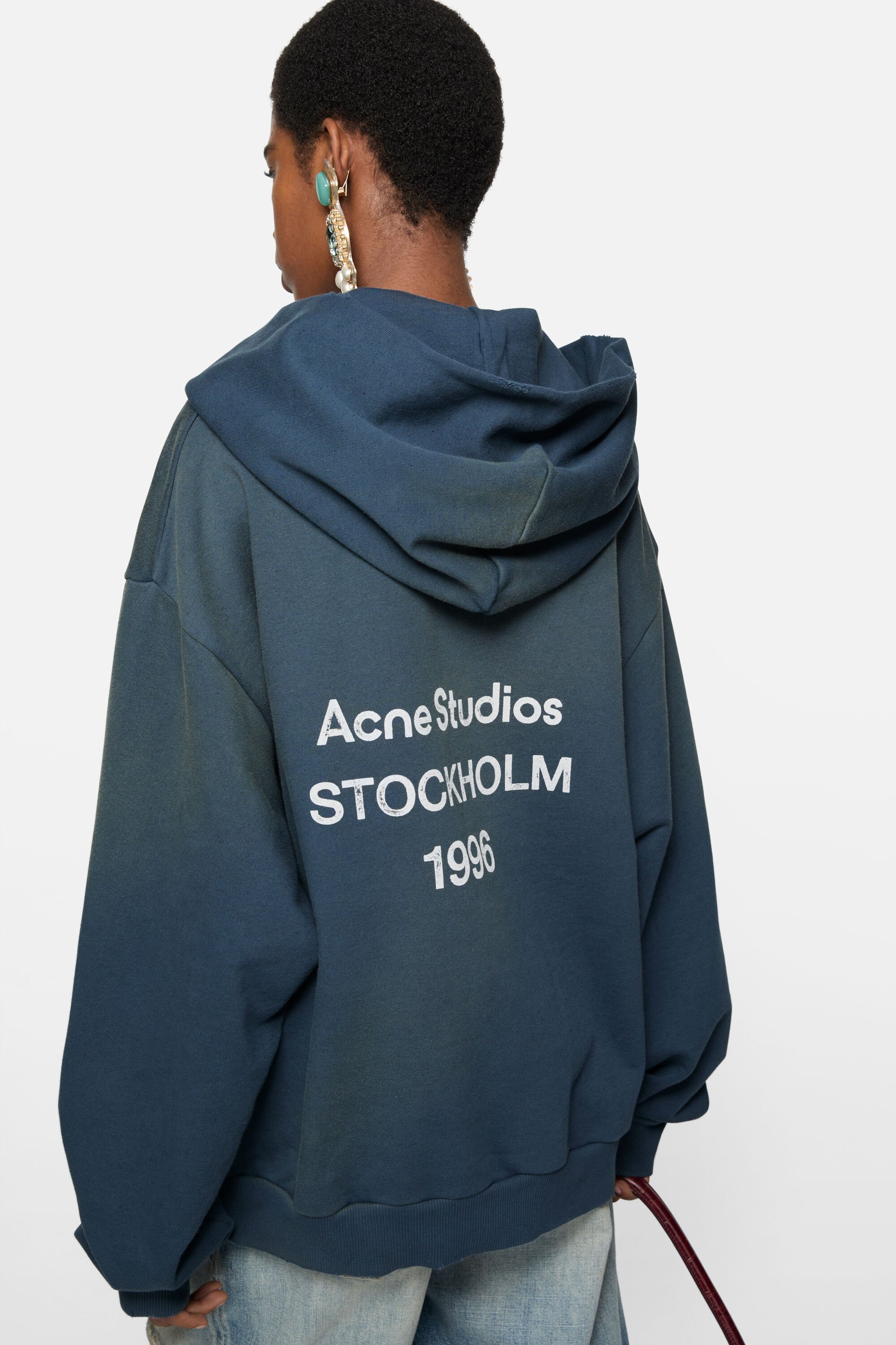 Acne Studios - ロゴフーディセーター - ディープブルー