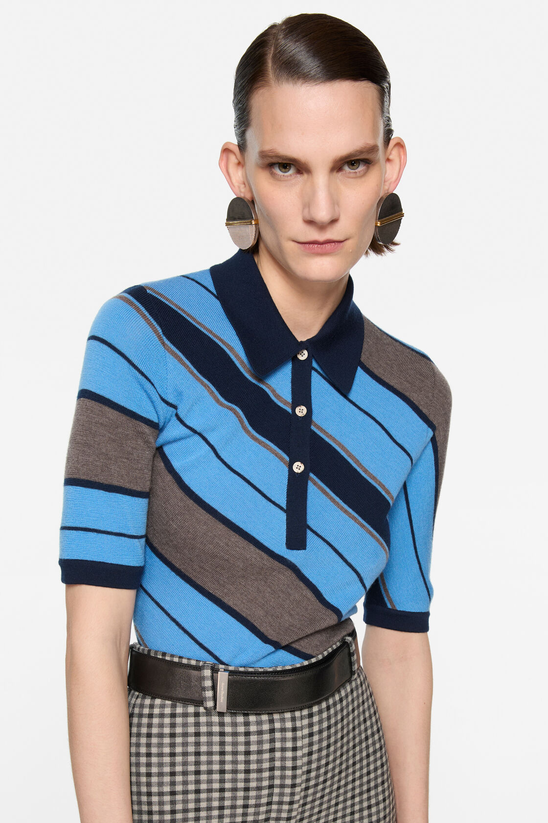 Wool polo knit, Multi blue, 2000x