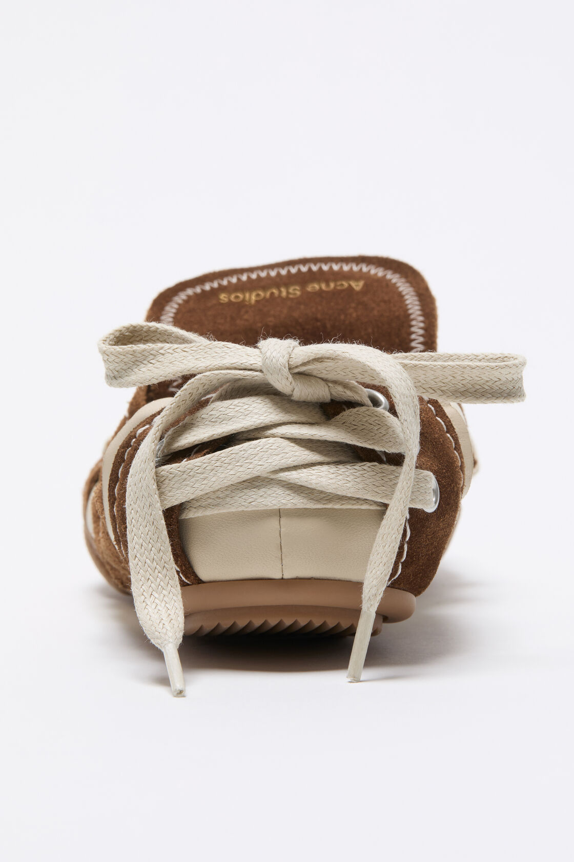 Suede lace-up shoes, Off white/brown, 2000x
