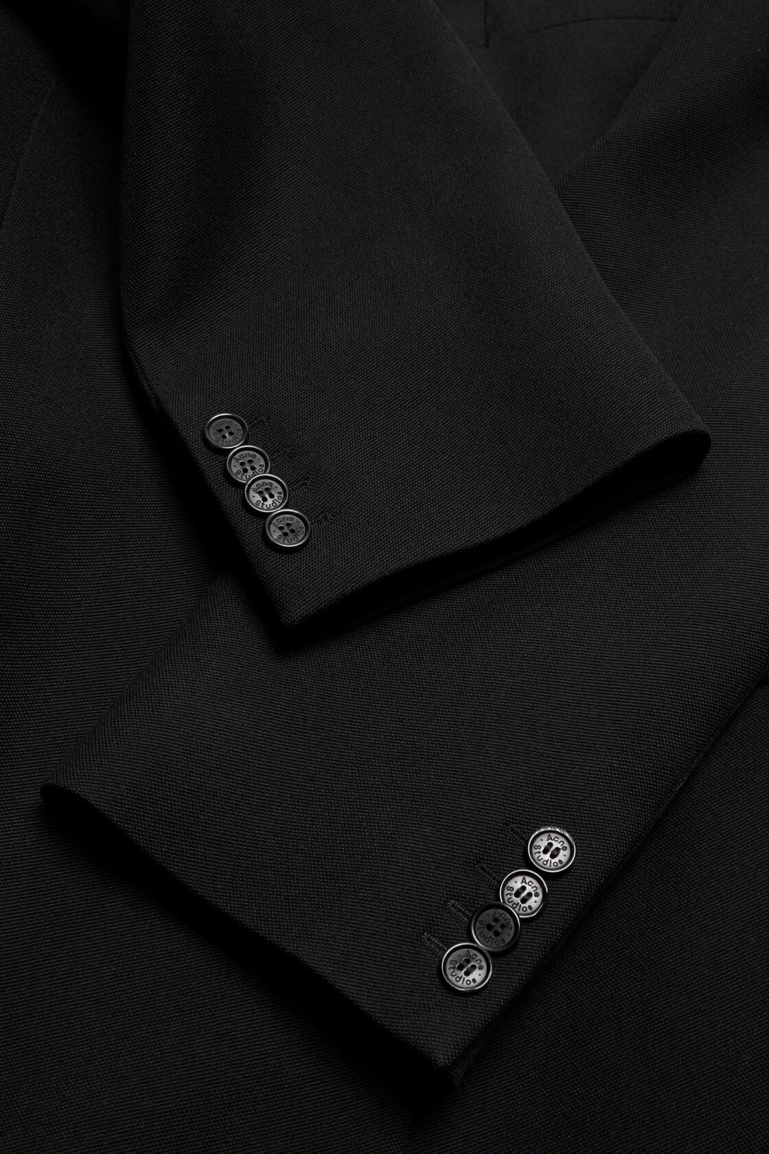Double-breasted wool coat, Black, 2000x